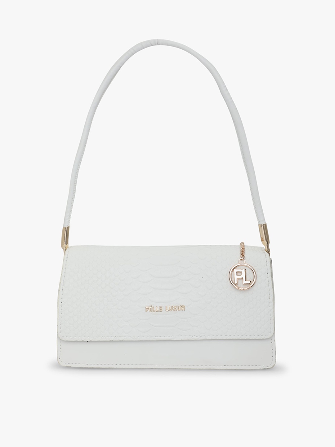 

PELLE LUXUR PU Structured Handheld Bag, White