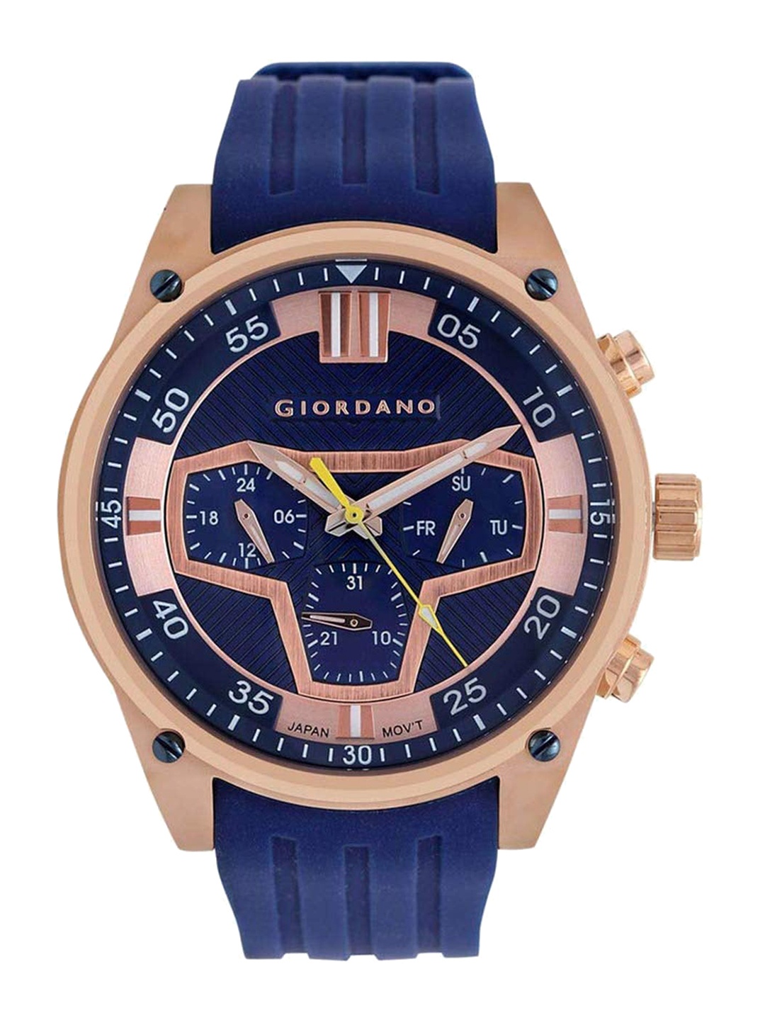 

GIORDANO Men Skeleton Dial & Straps Analogue Watch GD-1021-03, Blue