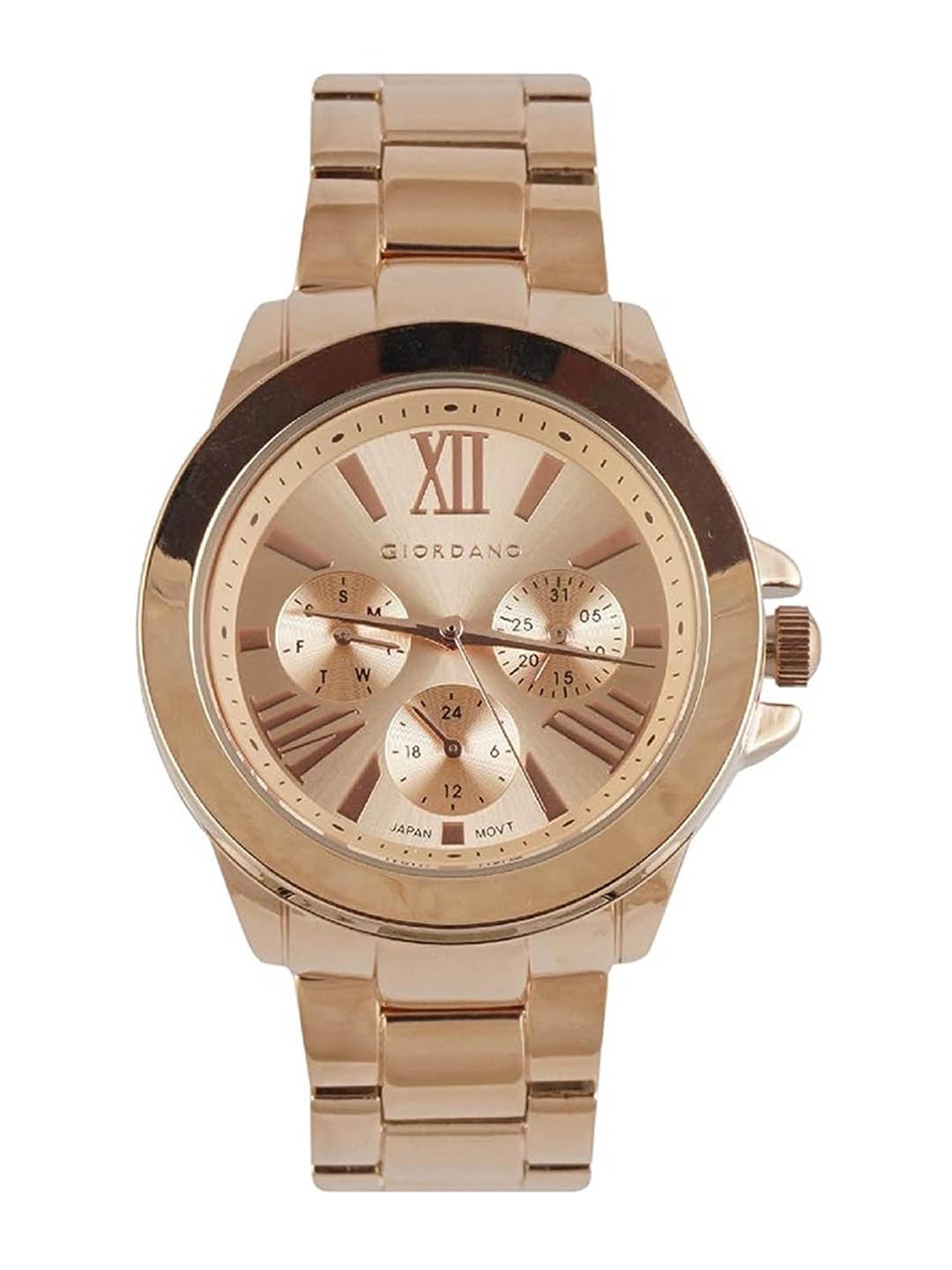 

GIORDANO Women Embellished Dial & Bracelet Style Straps Analogue Watch, Rose gold