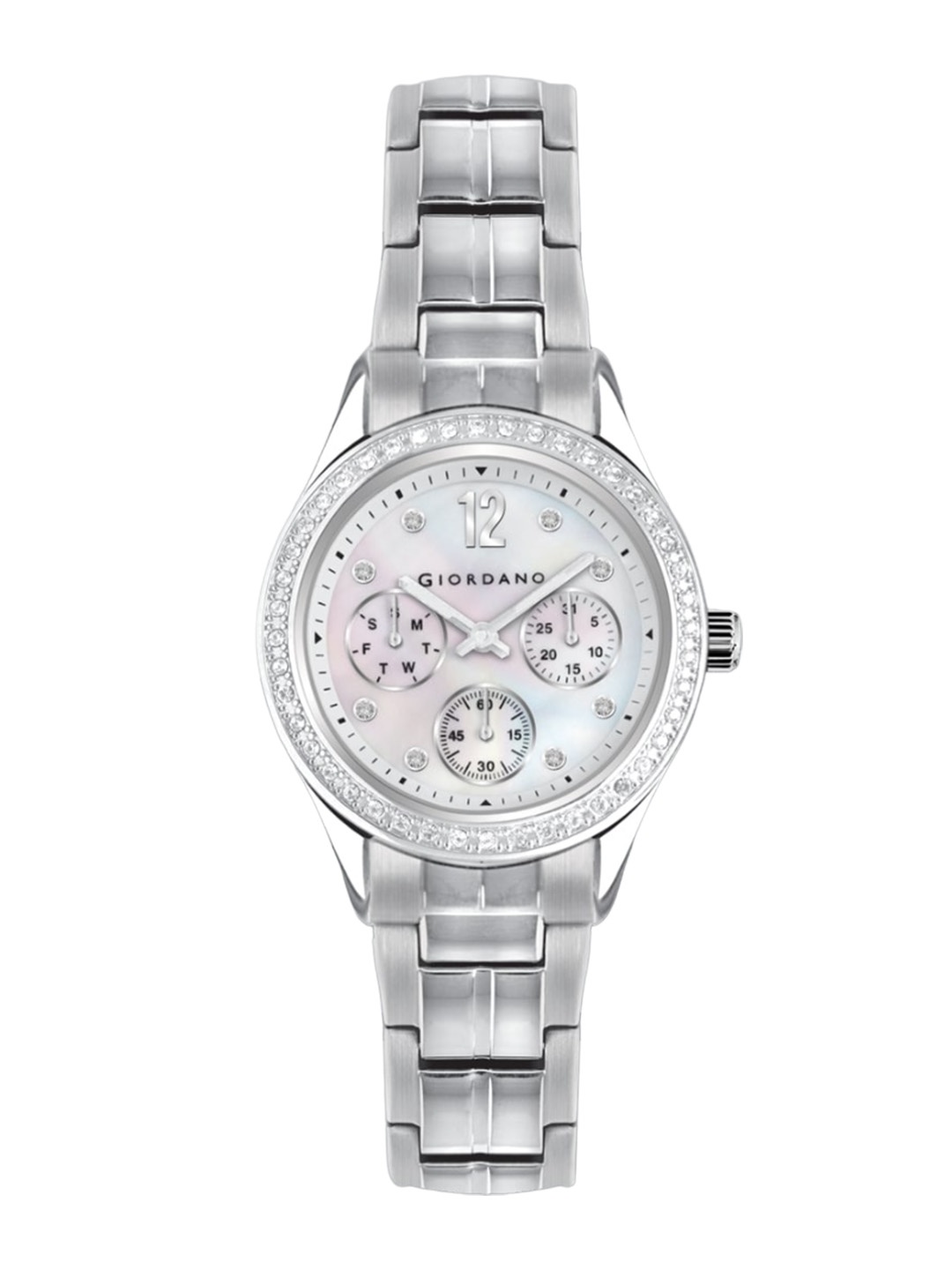 

GIORDANO Women Embellished Dial & Bracelet Style Straps Analogue Watch, Silver