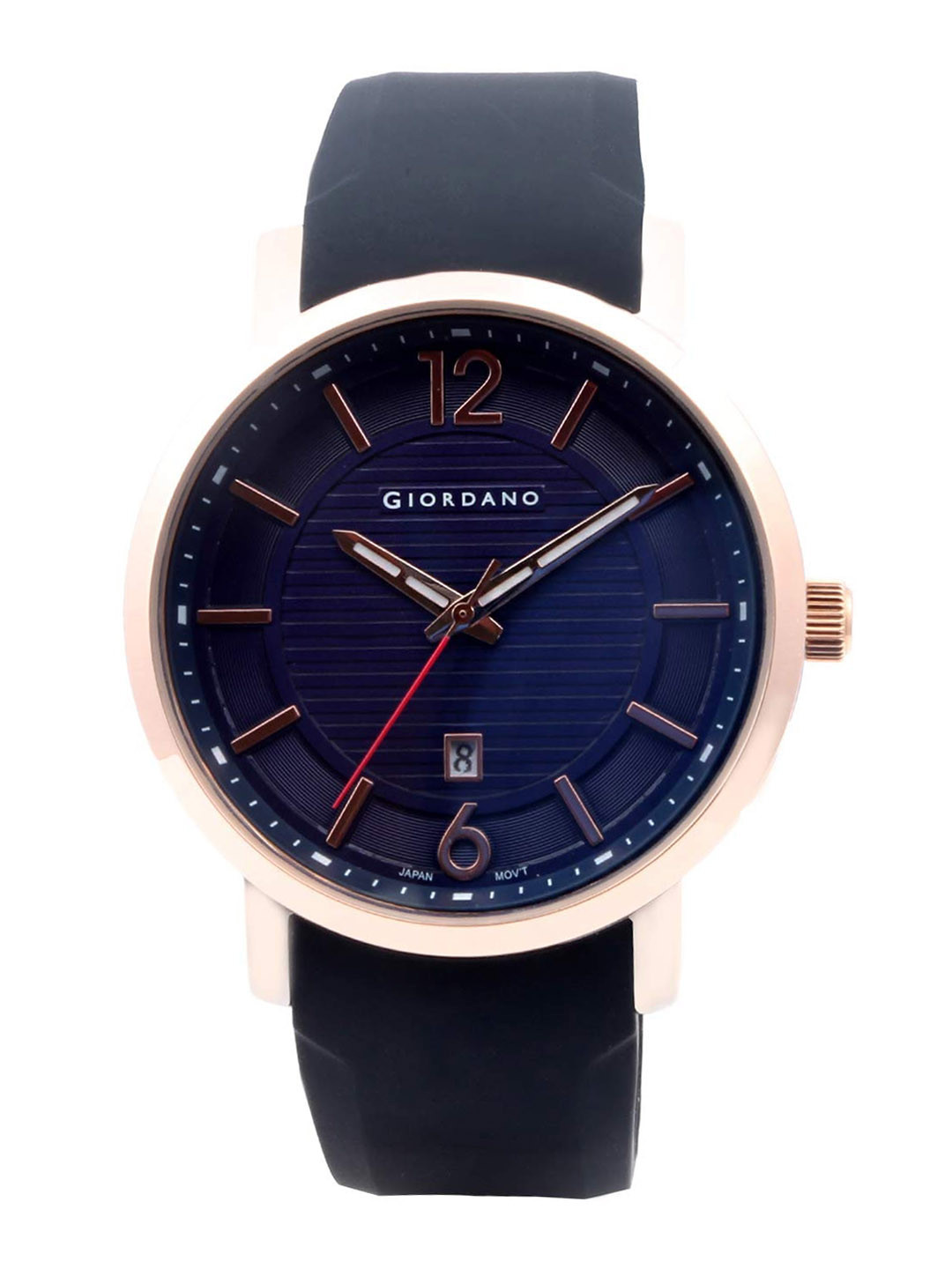 

GIORDANO Men Dial & Leather Straps Analogue Watch, Navy blue