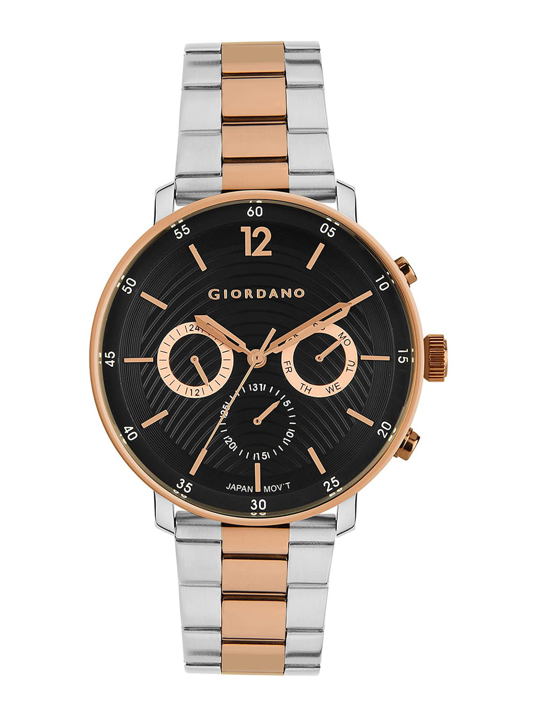 

GIORDANO Men Metal Straps Analogue Watch GD-1062-22, Black