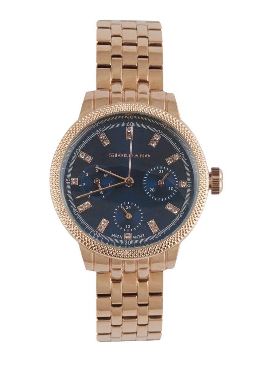 

GIORDANO Women Metal Straps Analogue Watch GD-2113-33, Rose gold