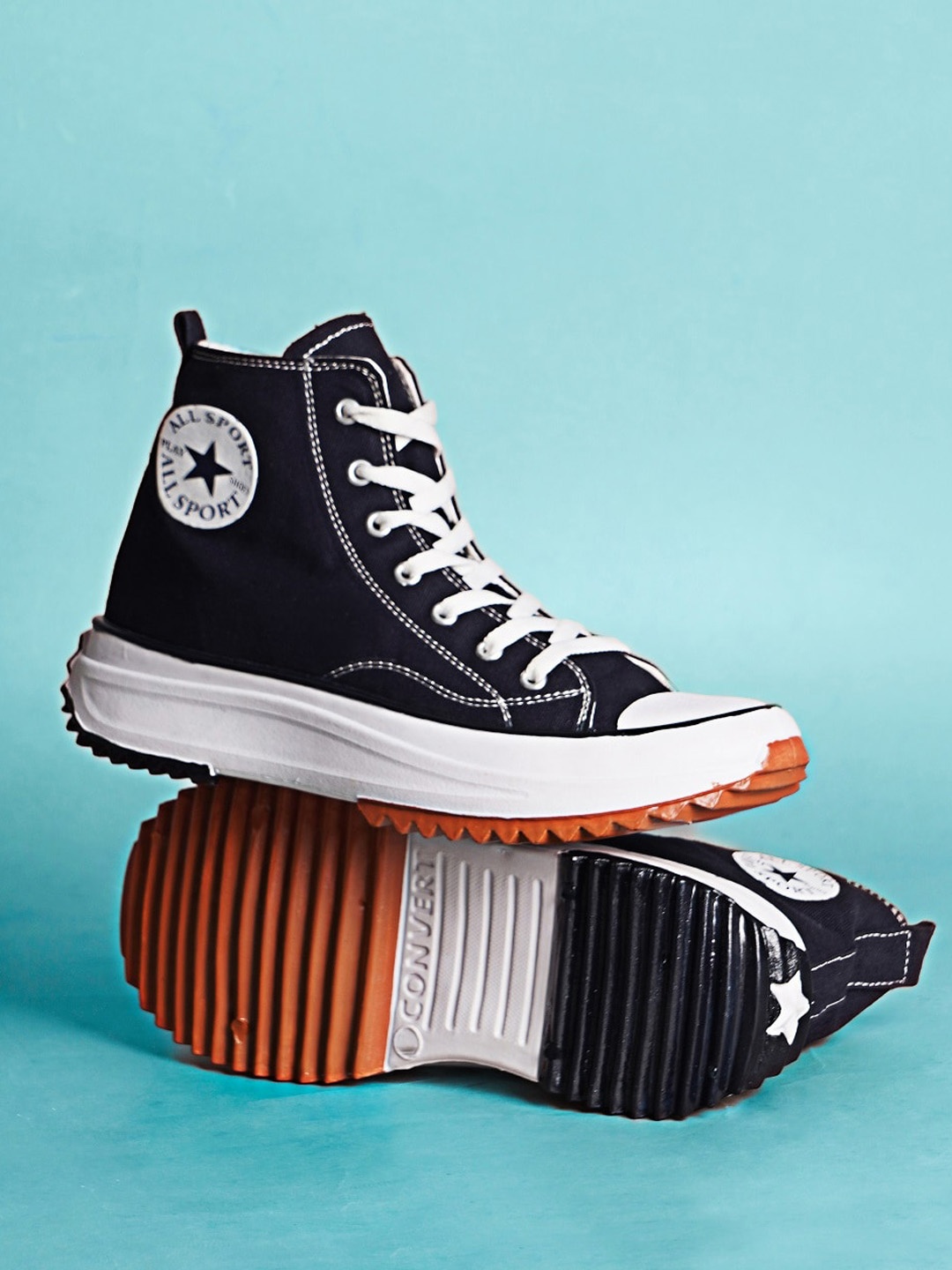 

Try Me Women Canvas Mid-Top Lightweight Casual Sneakers, Navy blue