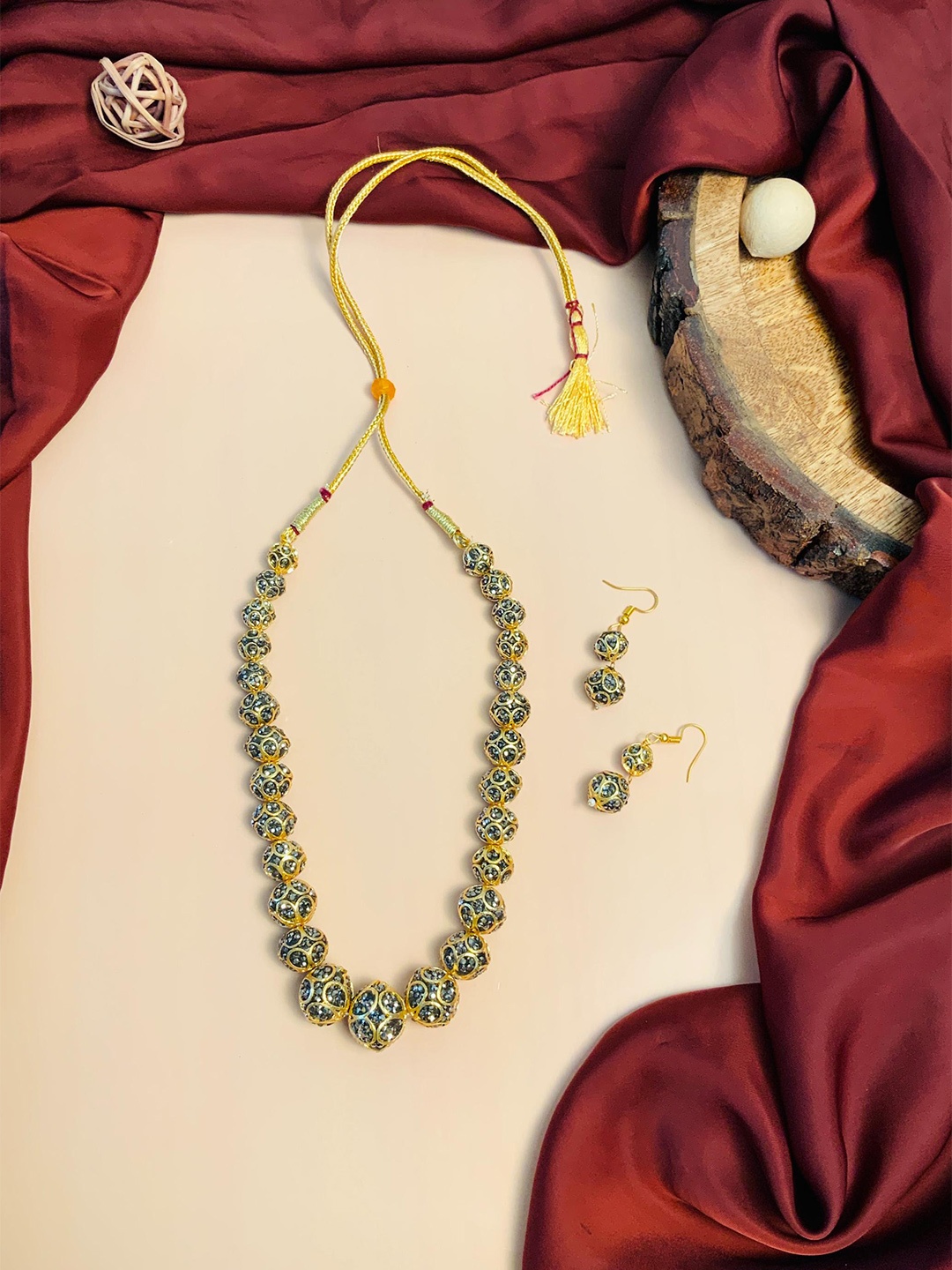 

ABDESIGNS Beaded Jewellery Set, Gold