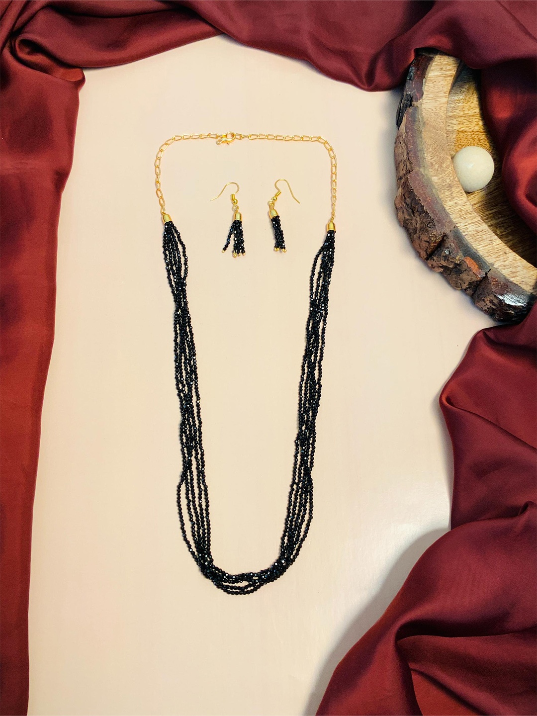 

ABDESIGNS Gold-Plated Beaded Multistrand Jewellery Set