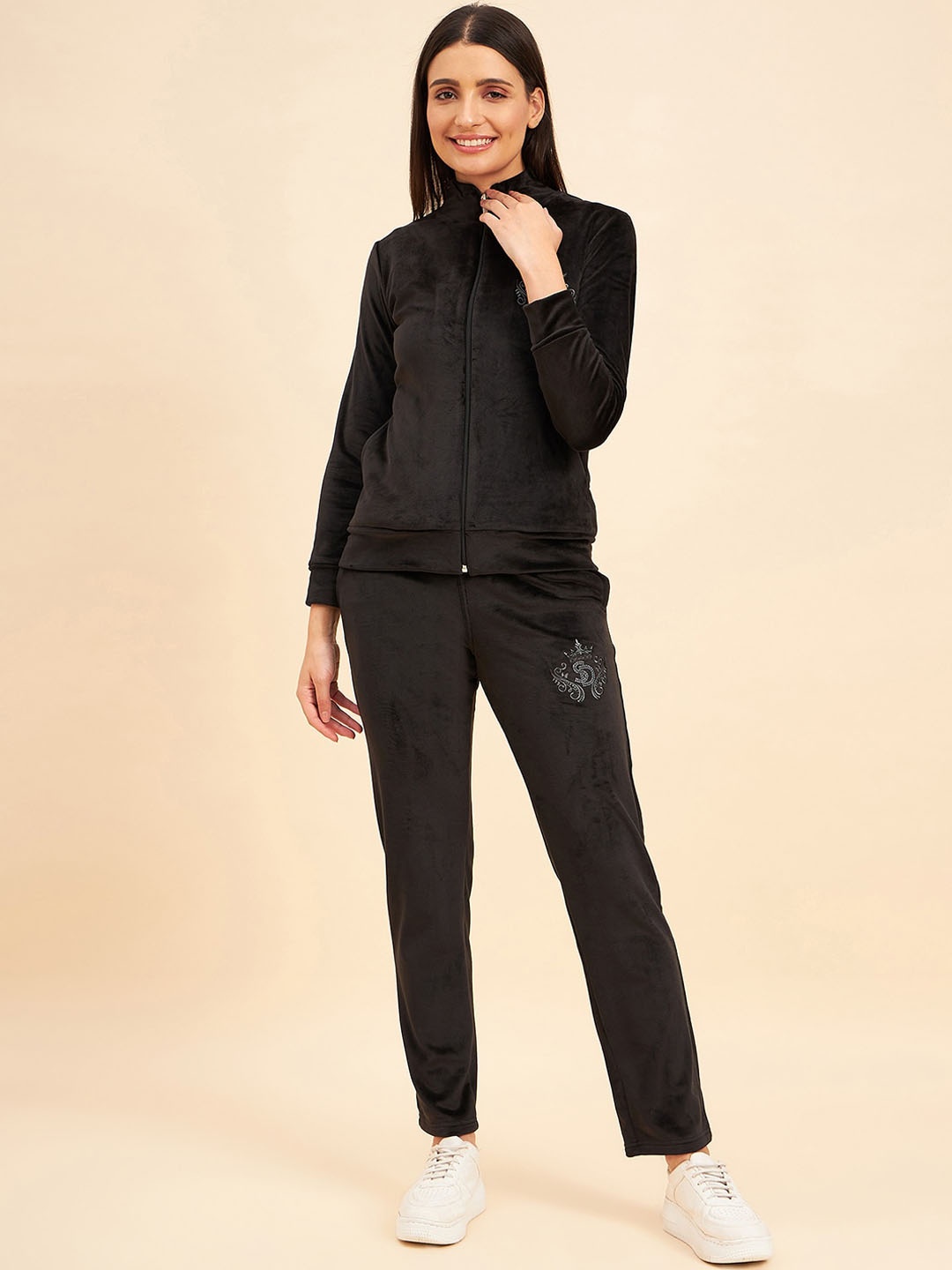 

Sweet Dreams Women Mid-Rise Tracksuit, Black