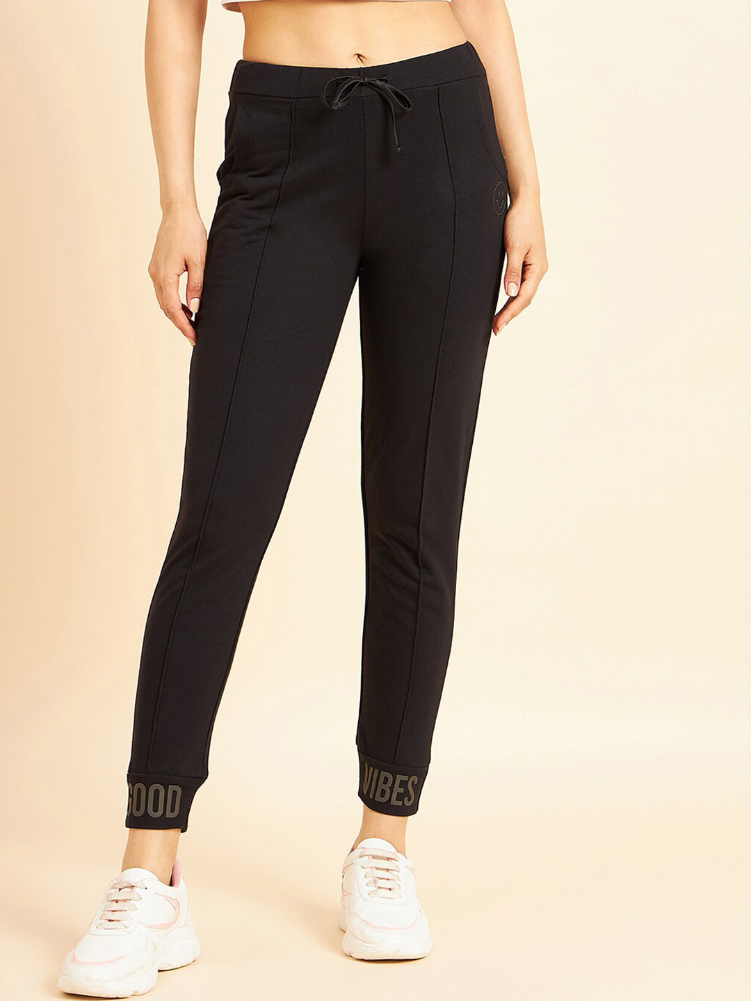 

Sweet Dreams Women Cotton Joggers, Black