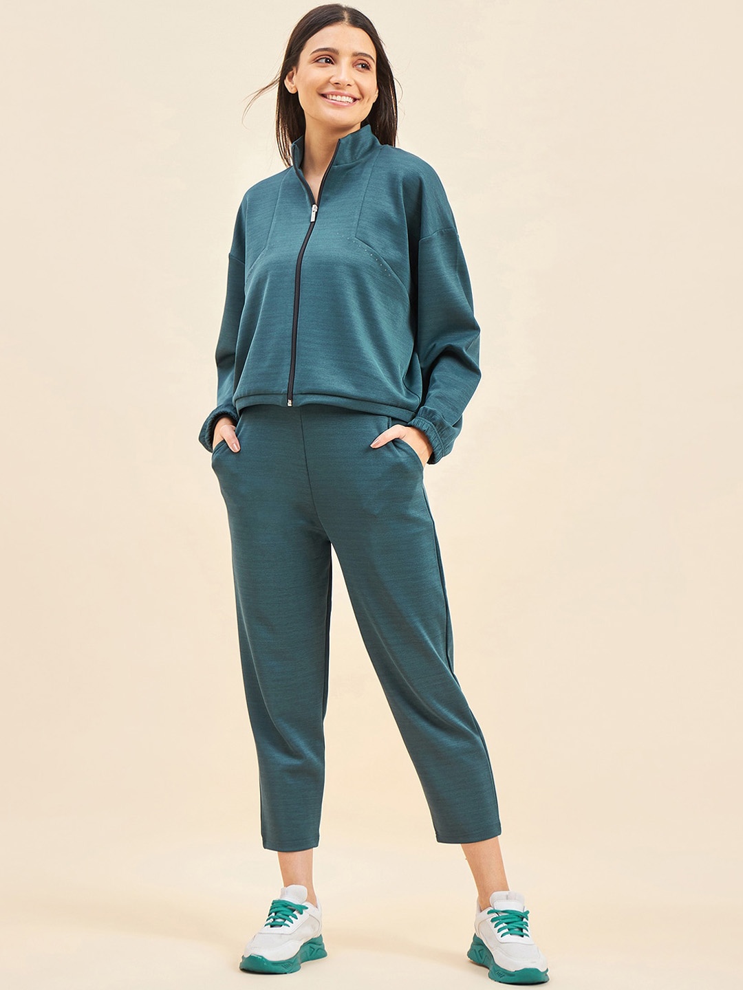 

Sweet Dreams Mock Collar Tracksuits, Teal