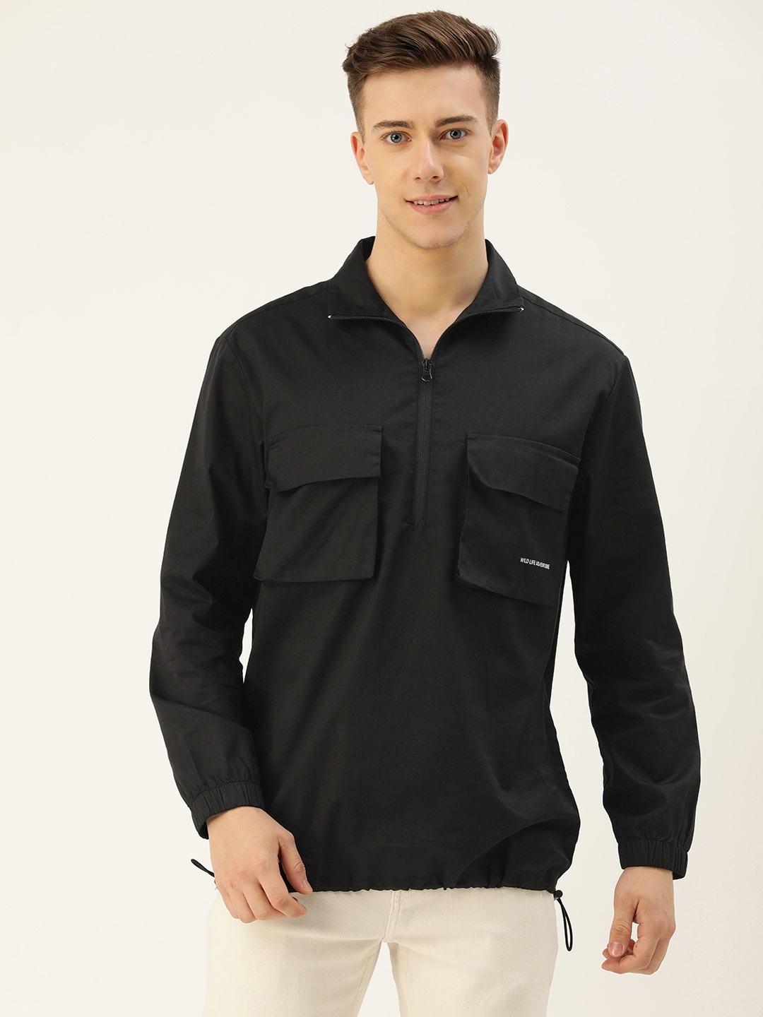 

Bene Kleed Men Relaxed Opaque Casual Pure Cotton Shirt, Black