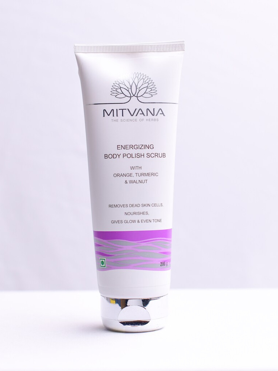 

MITVANA Energizing Body Polish Scrub With Orange Turmeric - 200gm, White