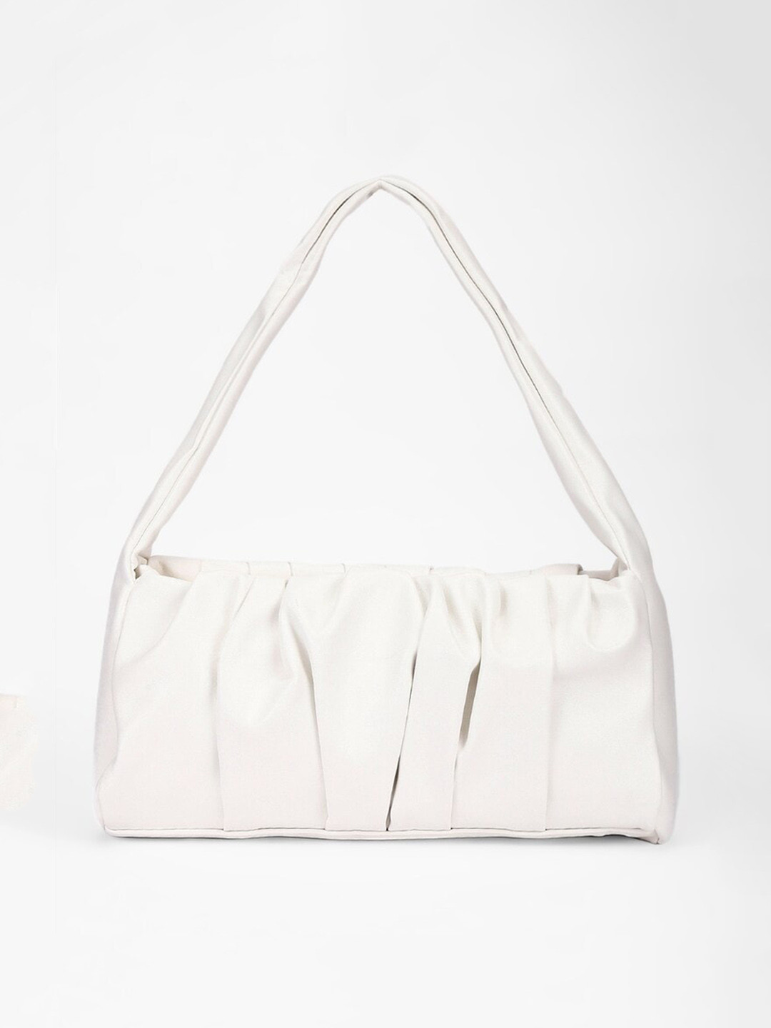 

FOREVER 21 PU Structured Self Design Shoulder Bag, White