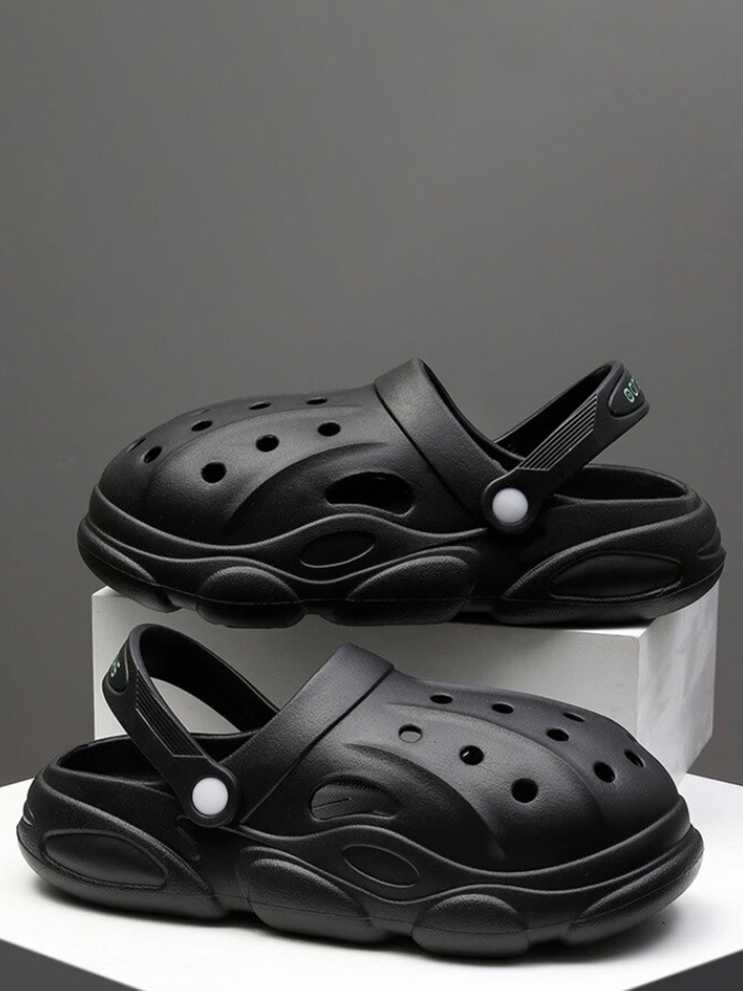 

Alexvyan Women Black Eva Light Weight Non-Skid Croslite Clogs