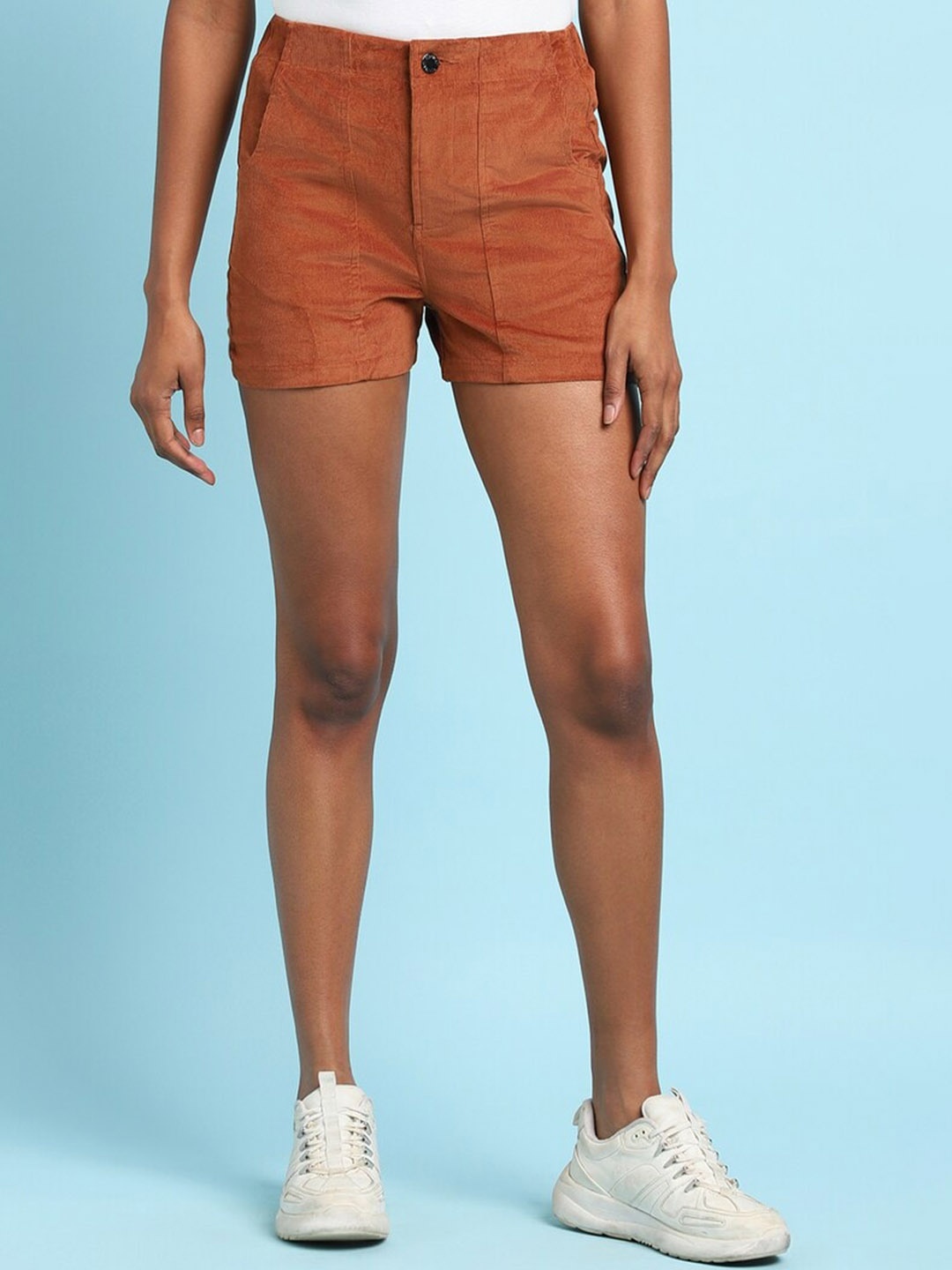 

FOREVER 21 Brown Mid Rise Cotton Shorts