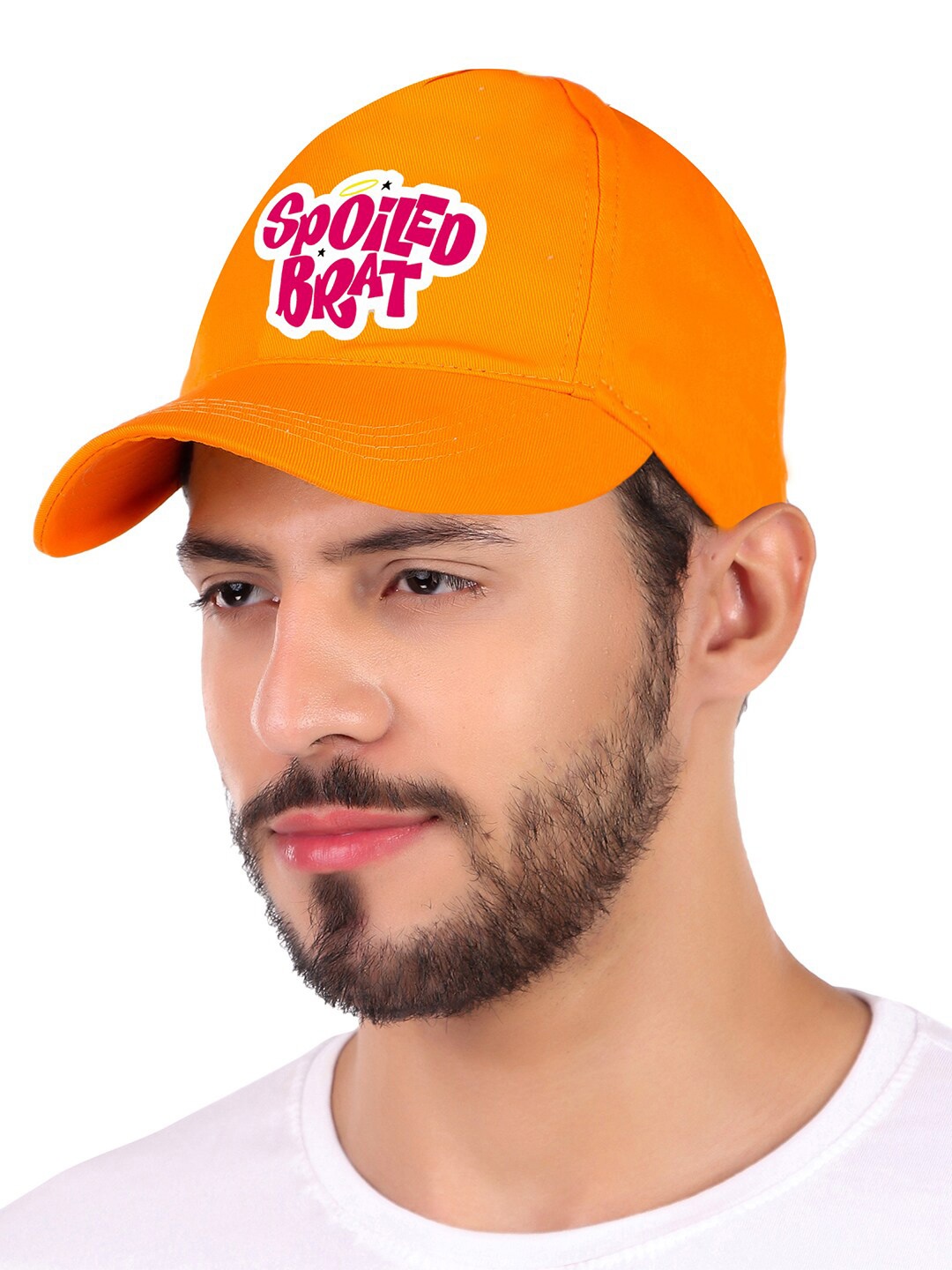 

Knotyy Unisex Printed Cotton Baseball Snap Cap, Yellow