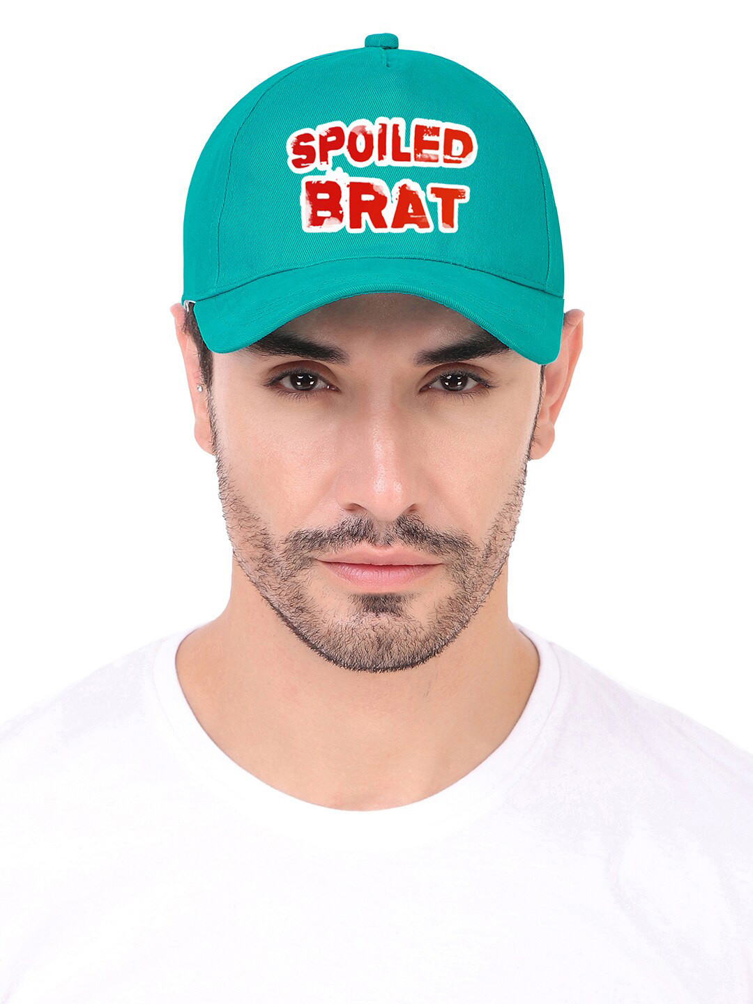 

Knotyy Unisex Printed Cotton Baseball Snap Cap, Green