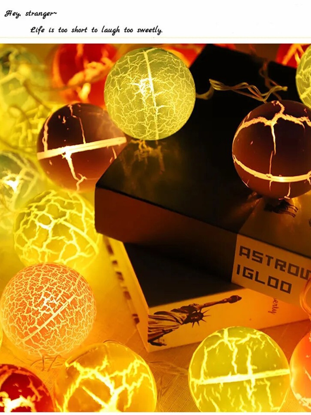 

CHOCOZONE Blue & Yellow Crystal String Lights