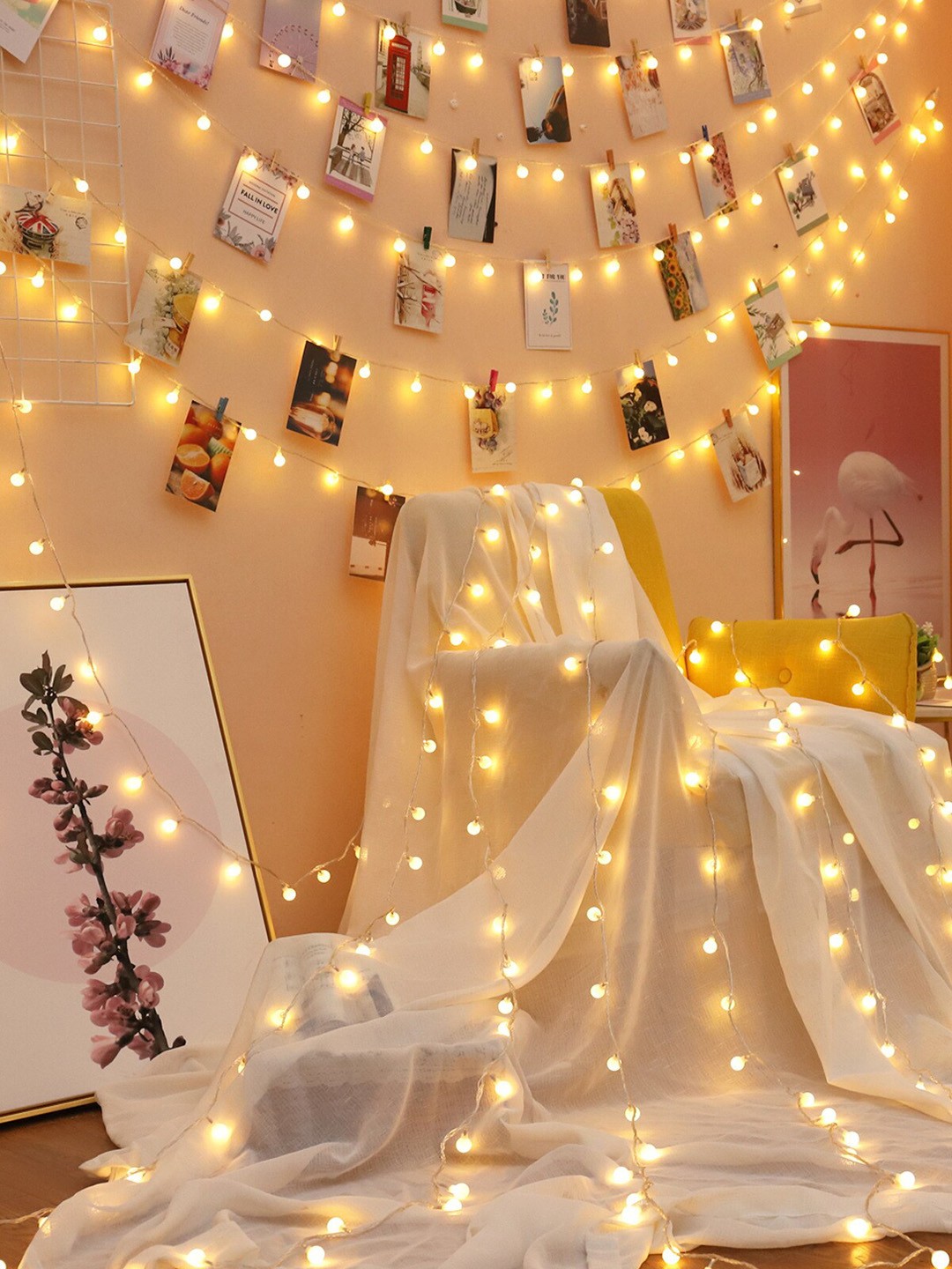 

CHOCOZONE Yellow Decorative Warm White String Lights