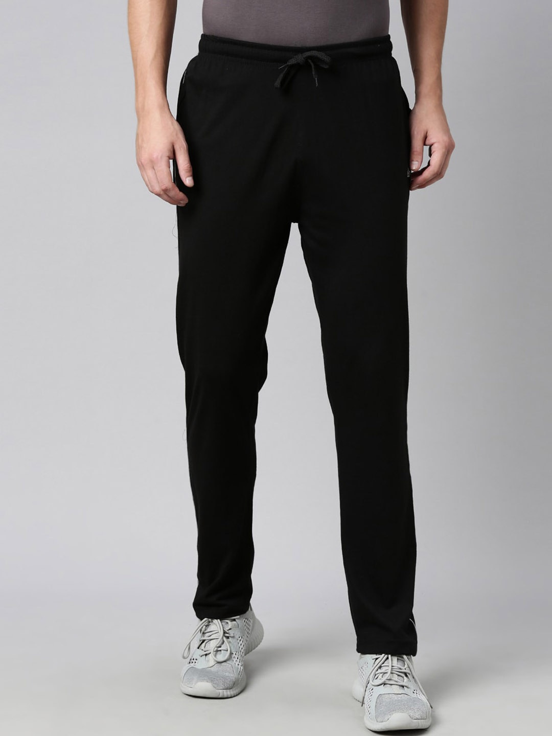 

DIXCY SCOTT Men Mid-Rise Track Pants, Black