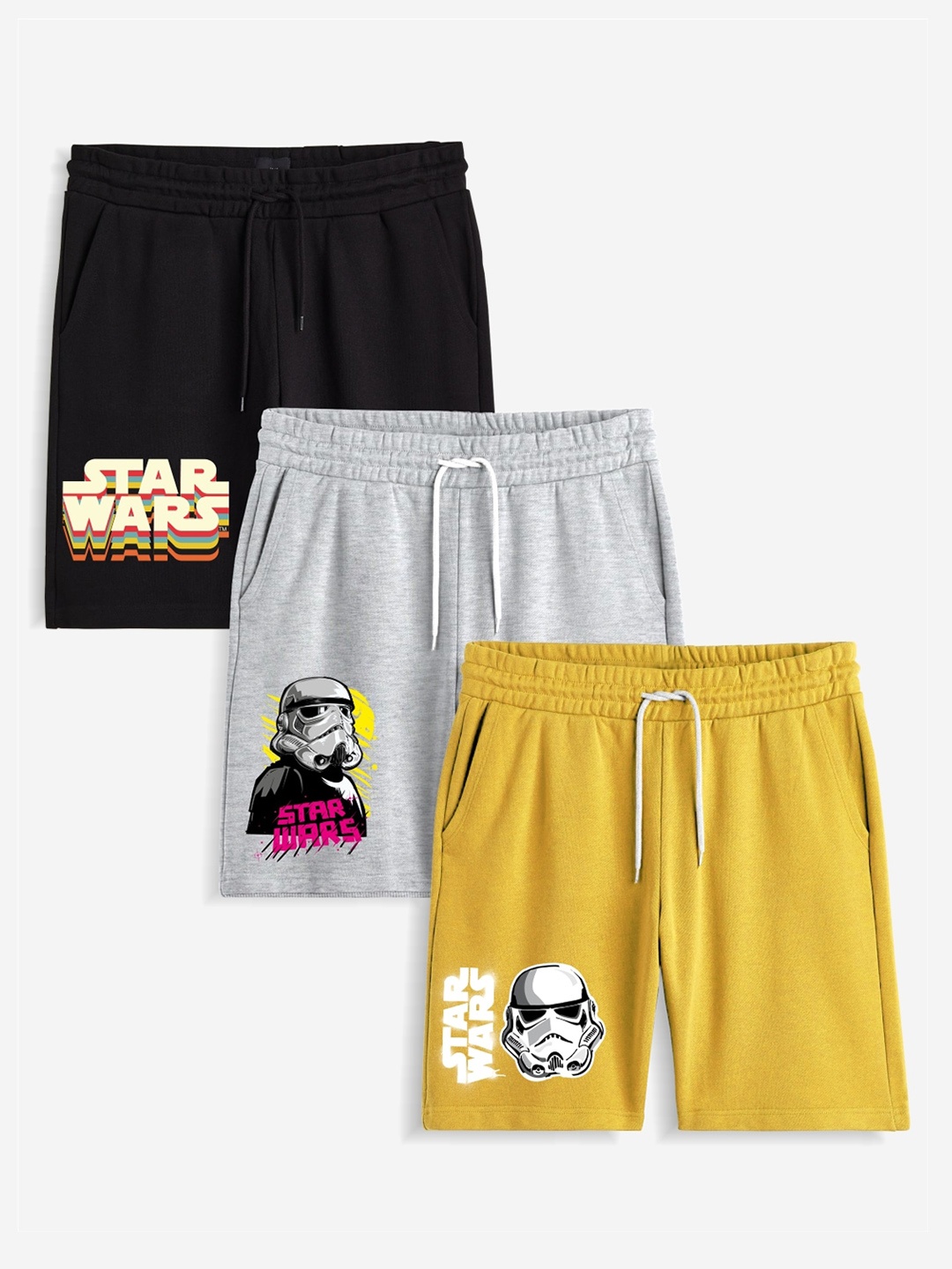 

x2o Boys Pack of 3 Star Wars Outdoor Shorts, Black