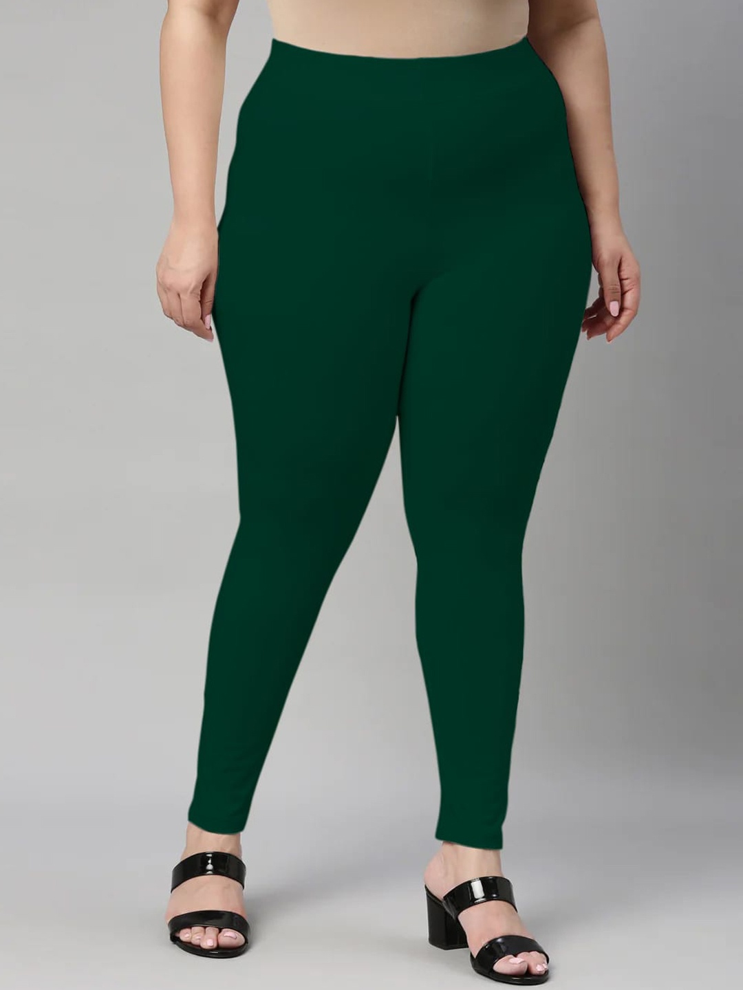 

SANADO Plus Size Ankle Length Leggings, Green