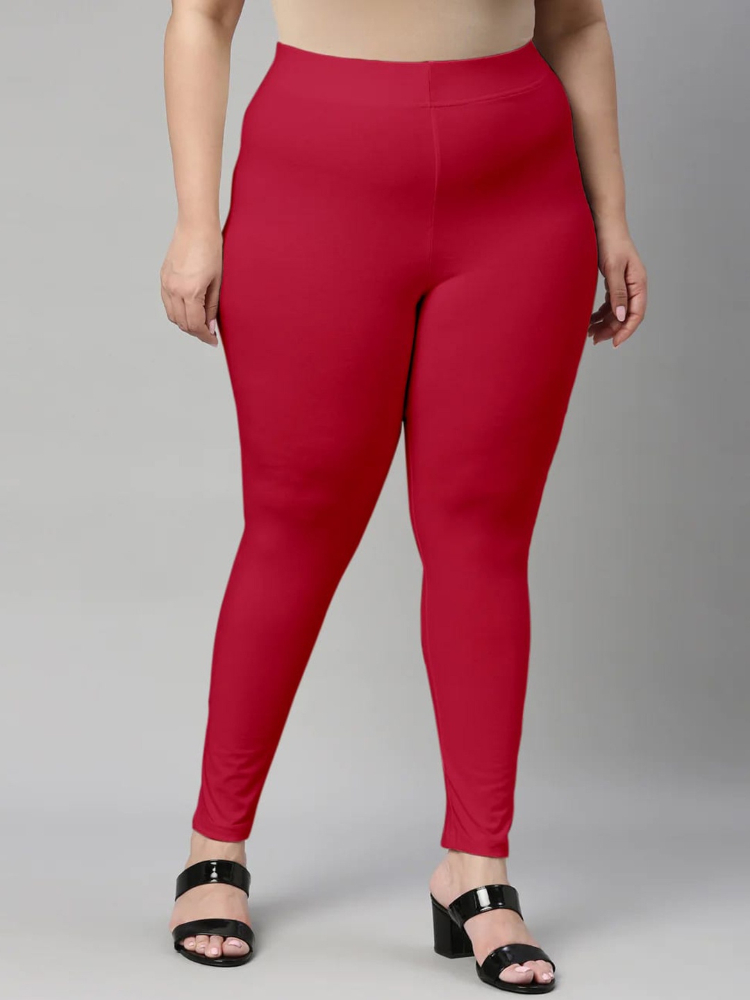 

SANADO Plus Size Ankle Length Leggings, Pink