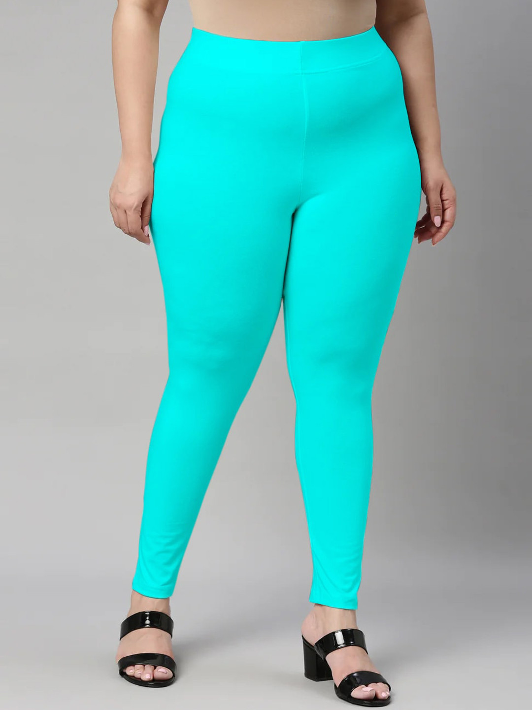 

SANADO Plus Size Ankle Length Leggings, Blue