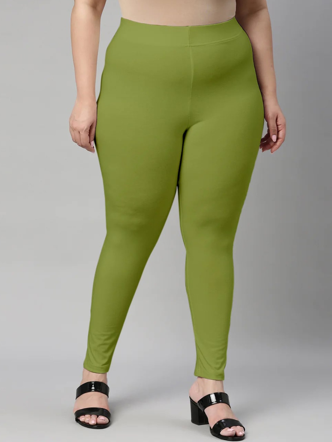

SANADO Plus Size Ankle Length Leggings, Green