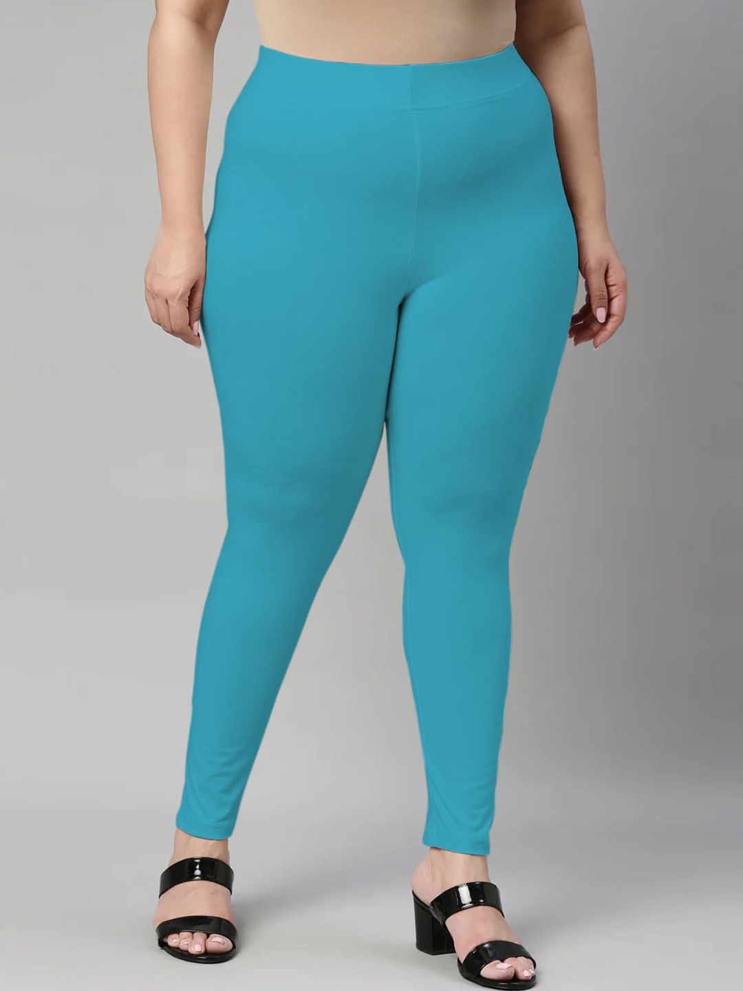 

SANADO Plus Size Ankle Length Leggings, Turquoise blue