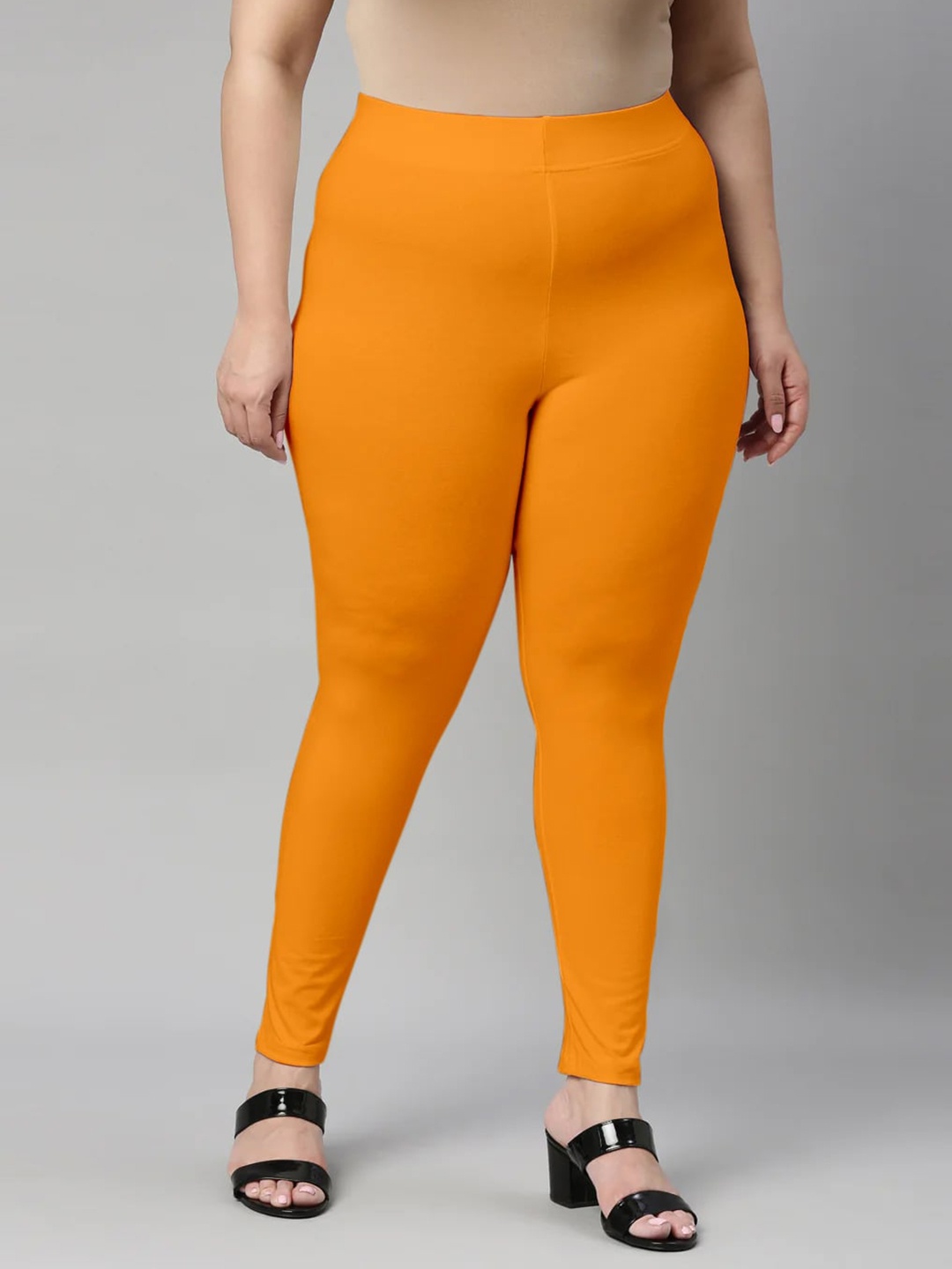 

SANADO Plus Size Ankle Length Leggings, Orange
