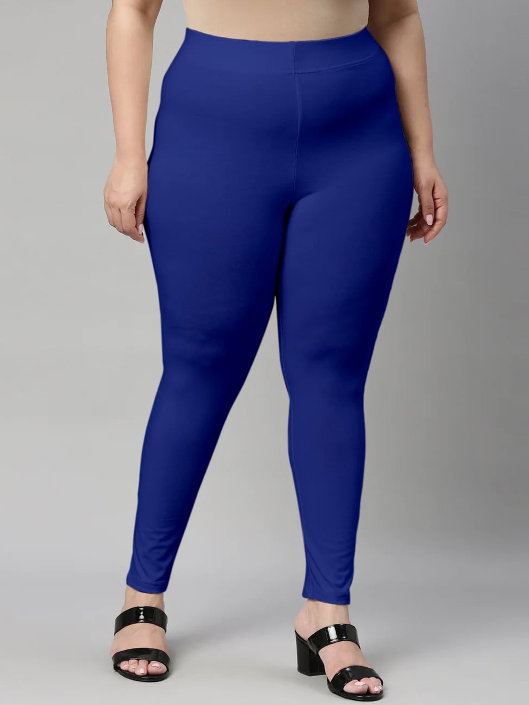 

SANADO Plus Size Ankle Length Leggings, Blue