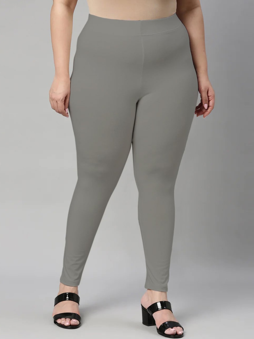 

SANADO Plus Size Ankle Length Leggings, Grey