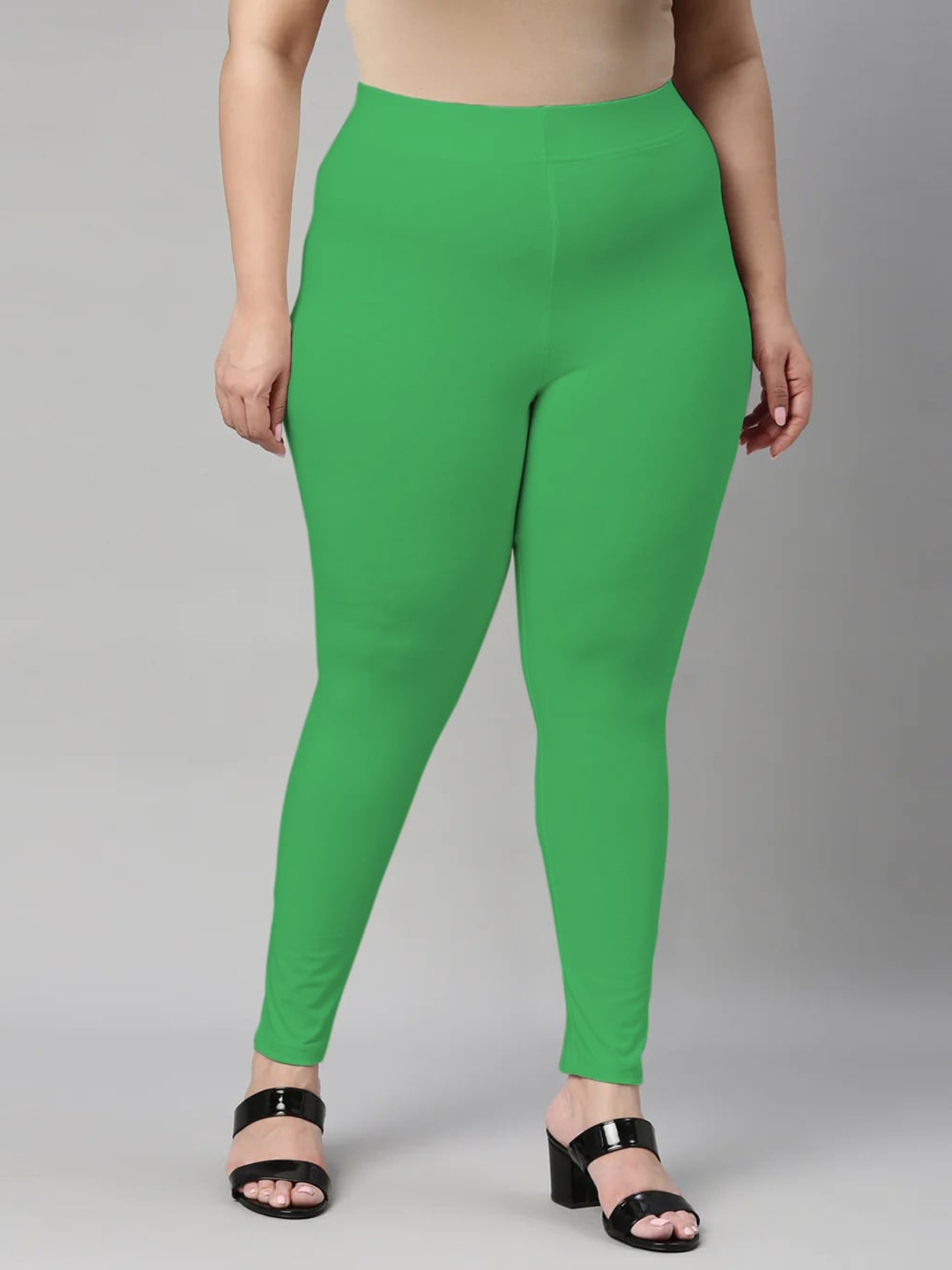 

SANADO Plus Size Ankle Length Leggings, Green