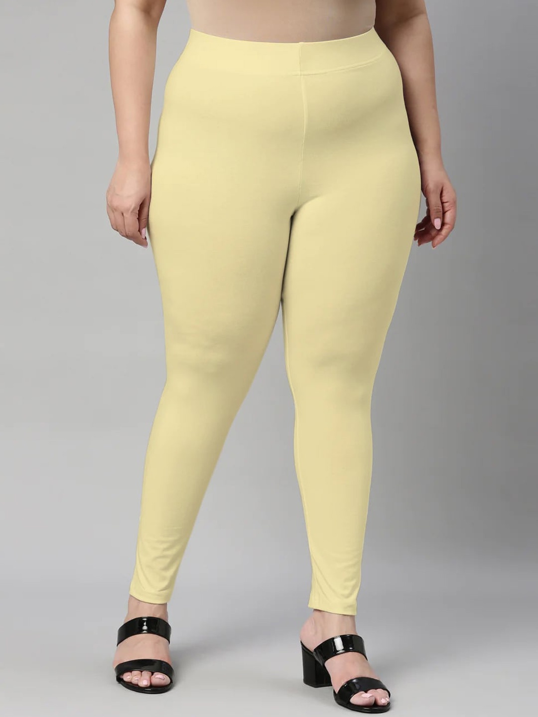 

SANADO Plus Size Ankle Length Leggings, Cream