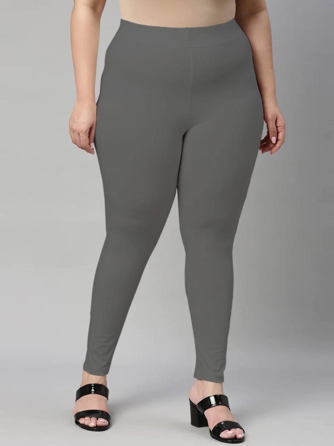 

SANADO Plus Size Ankle Length Leggings, Grey