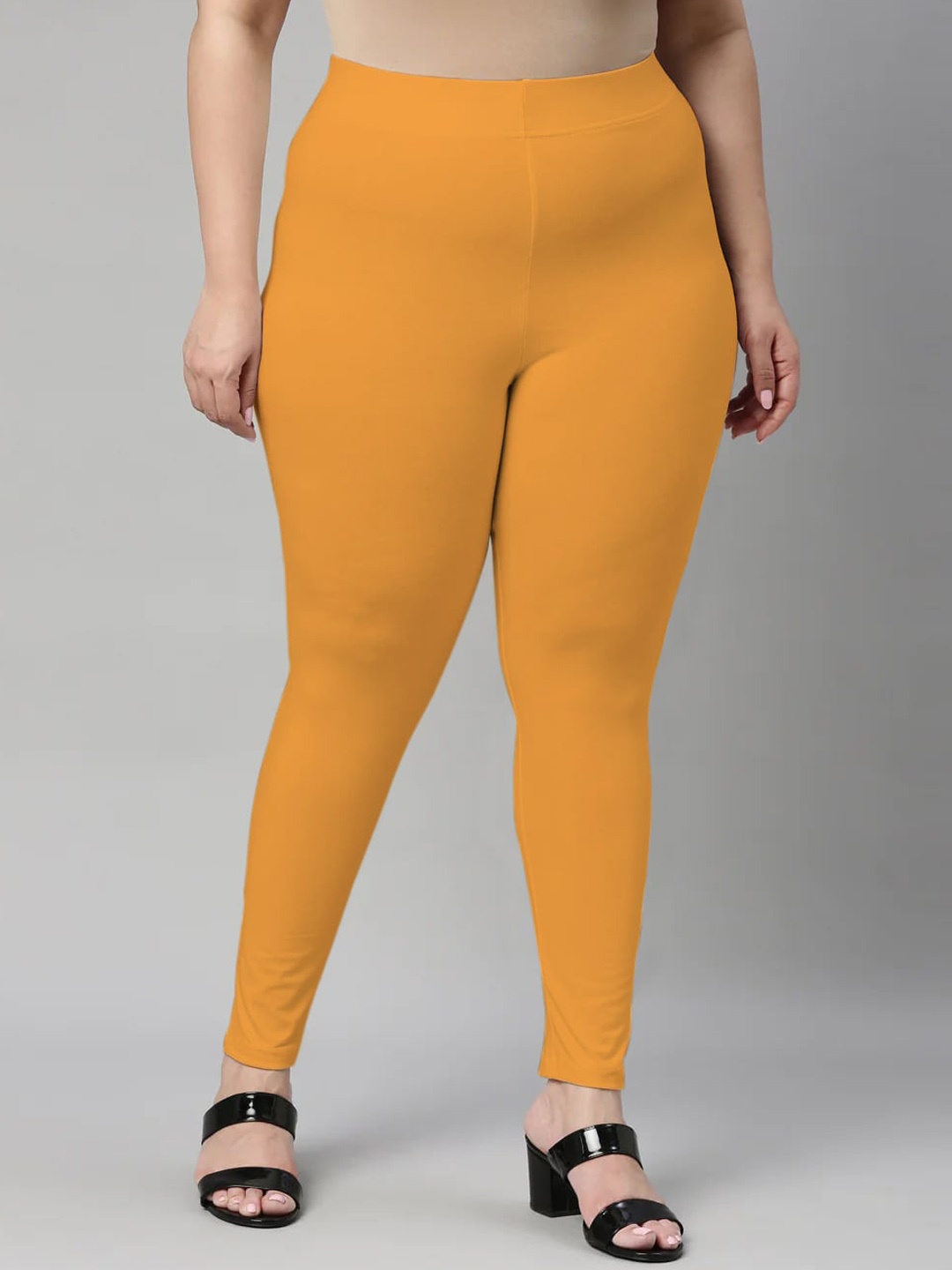 

SANADO Plus Size Ankle Length Leggings, Yellow