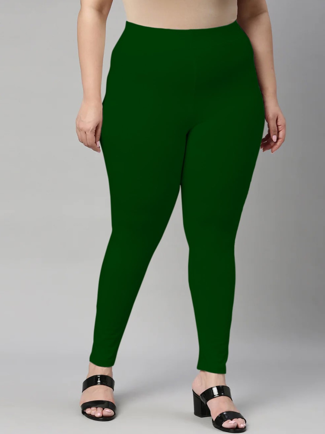 

SANADO Plus Size Ankle Length Leggings, Green