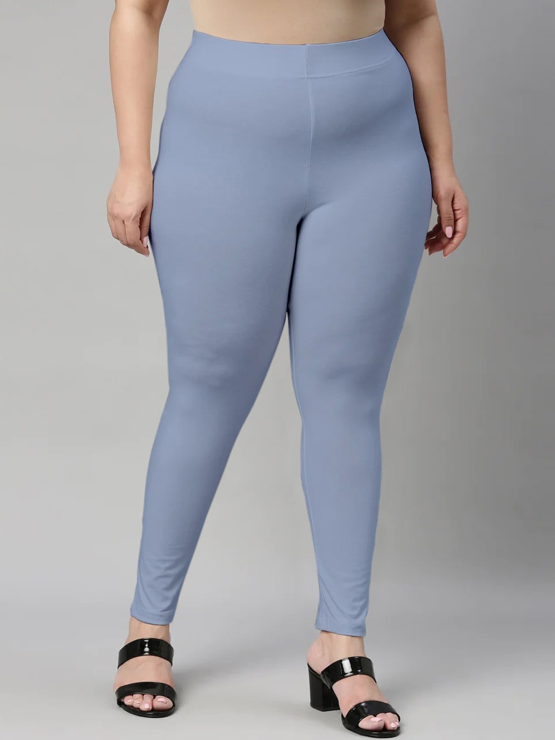 

SANADO Plus Size Ankle Length Leggings, Blue