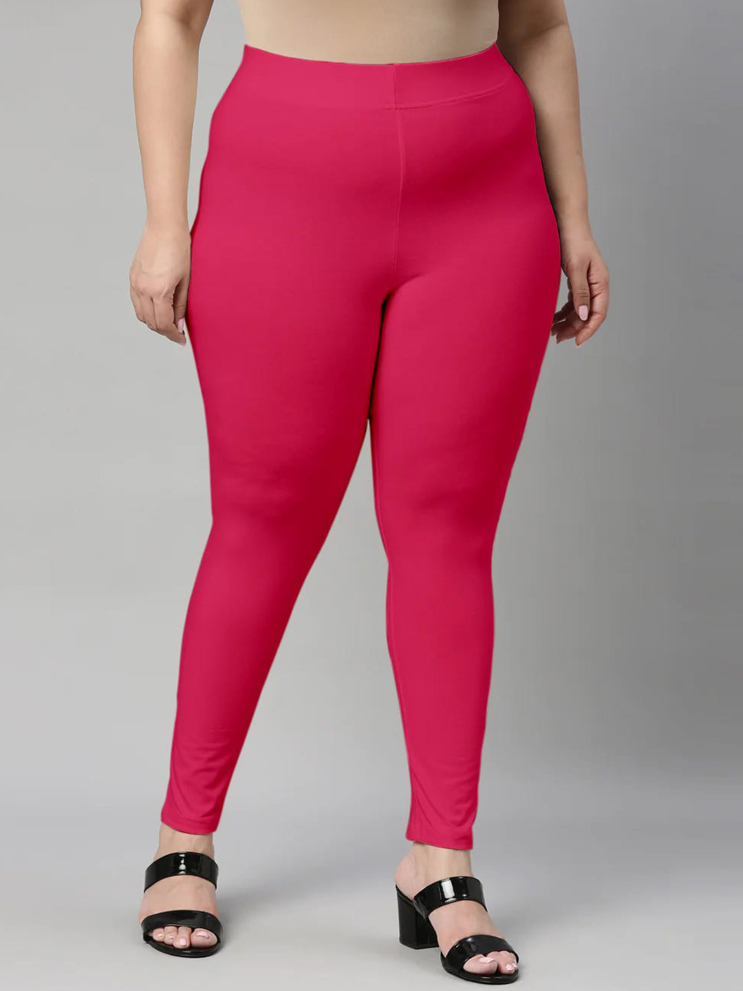 

SANADO Plus Size Ankle Length Leggings, Pink