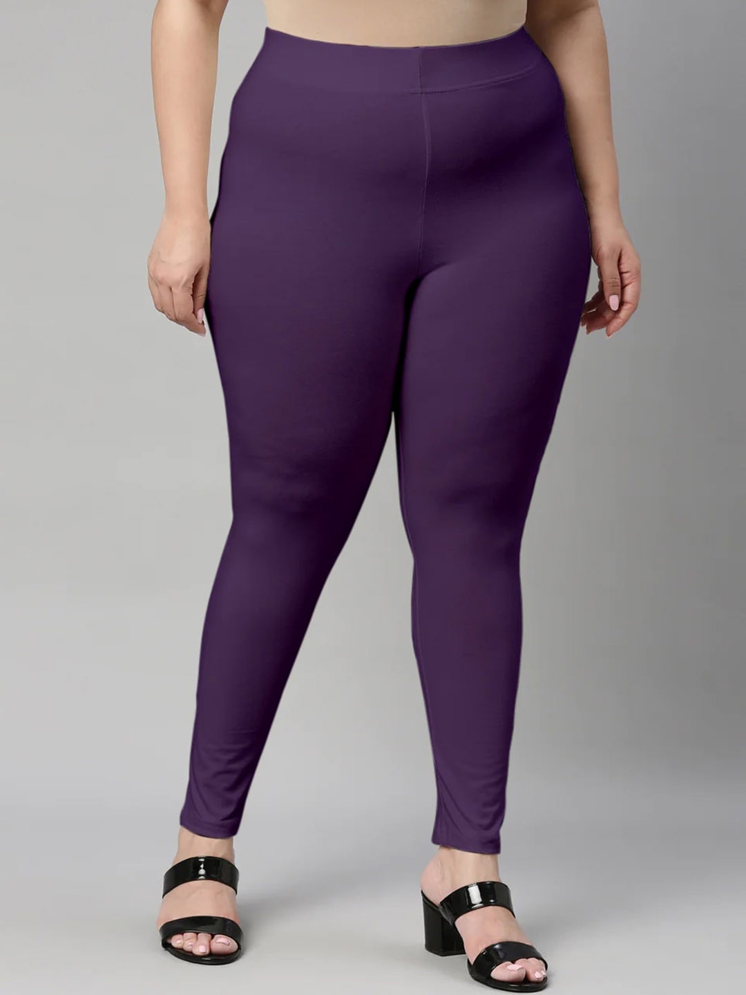 

SANADO Plus Size Ankle Length Leggings, Purple