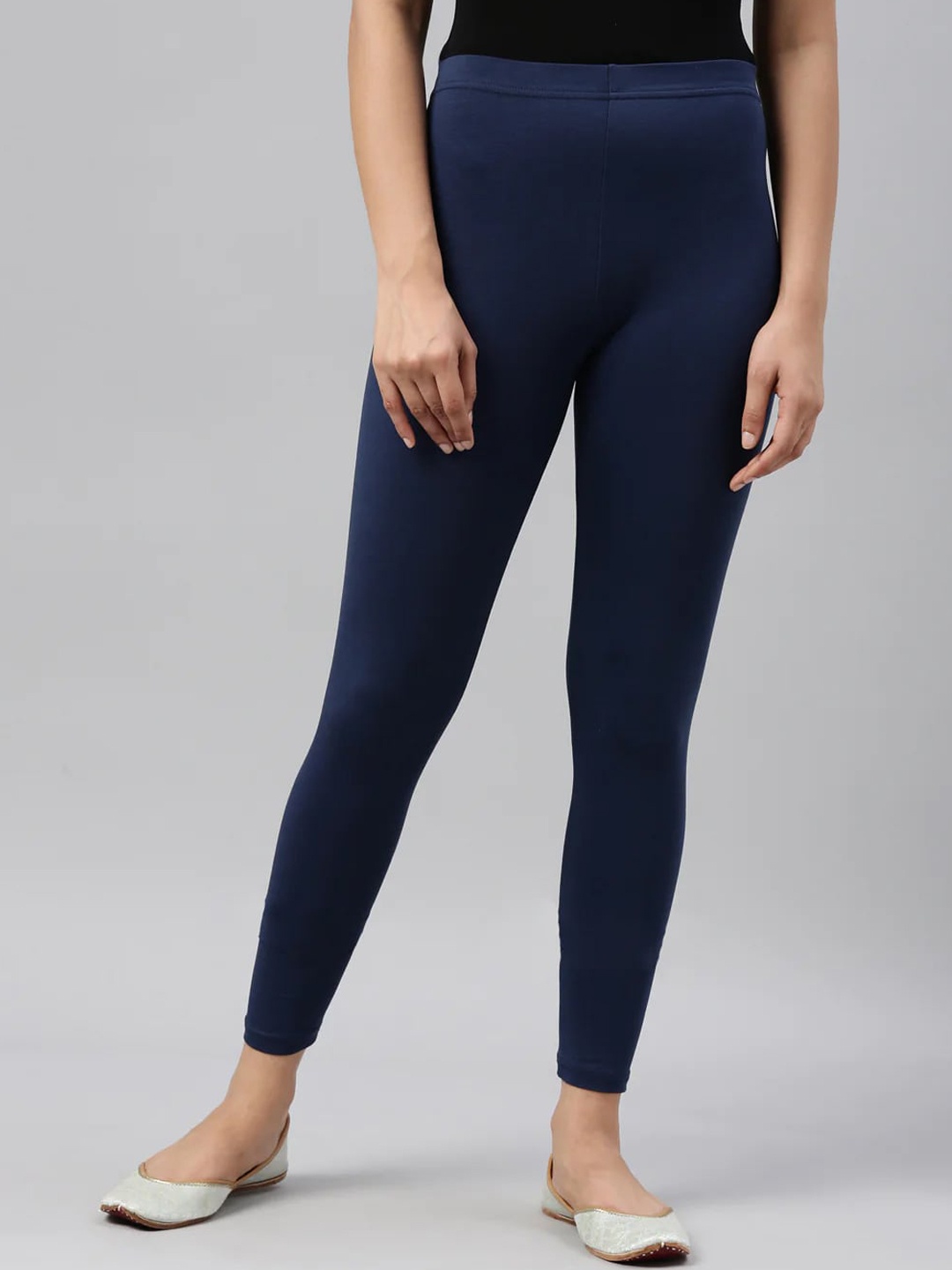 

SANADO Ankle Length Leggings, Navy blue