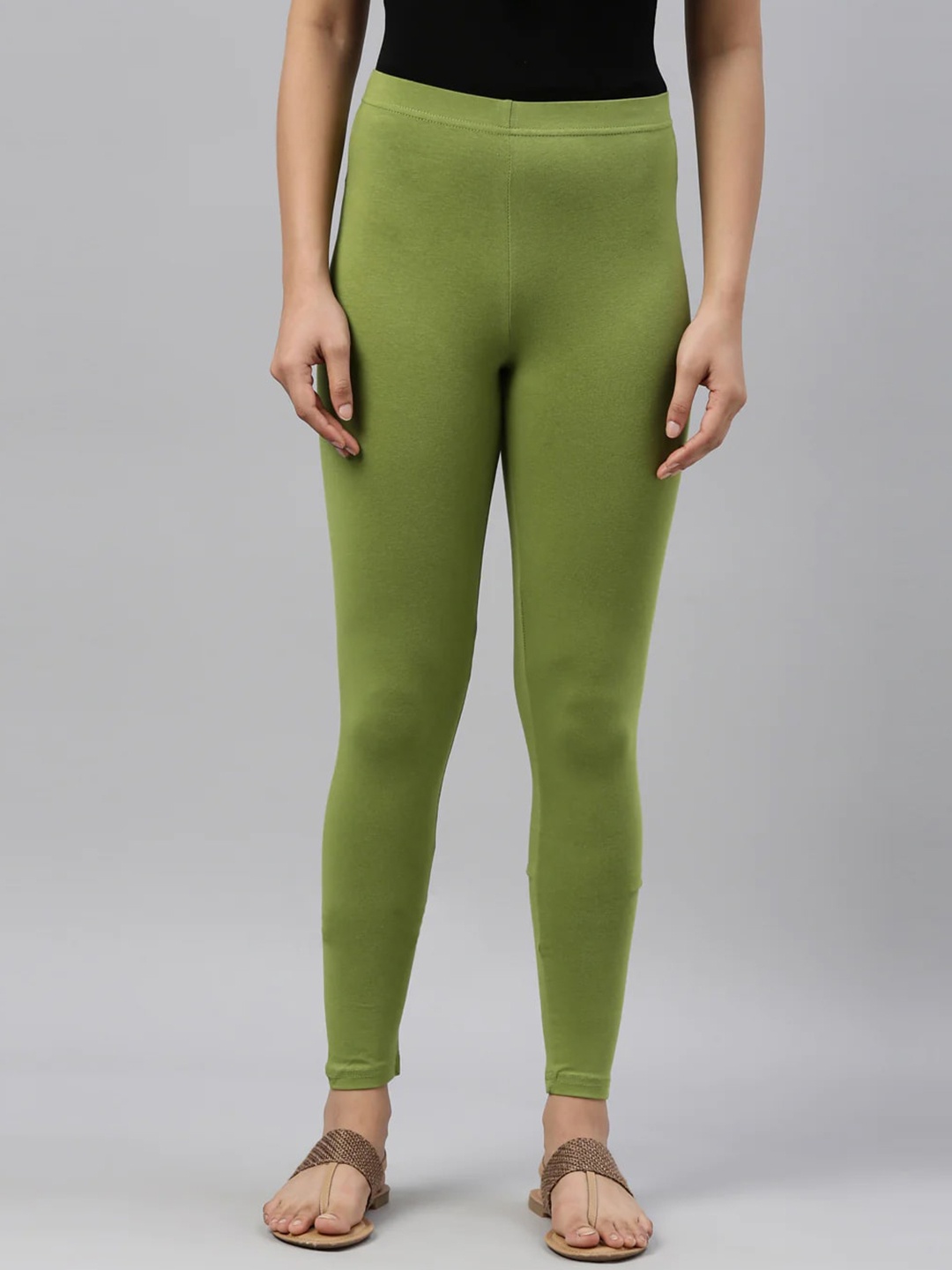 

SANADO Ankle Length Leggings, Green