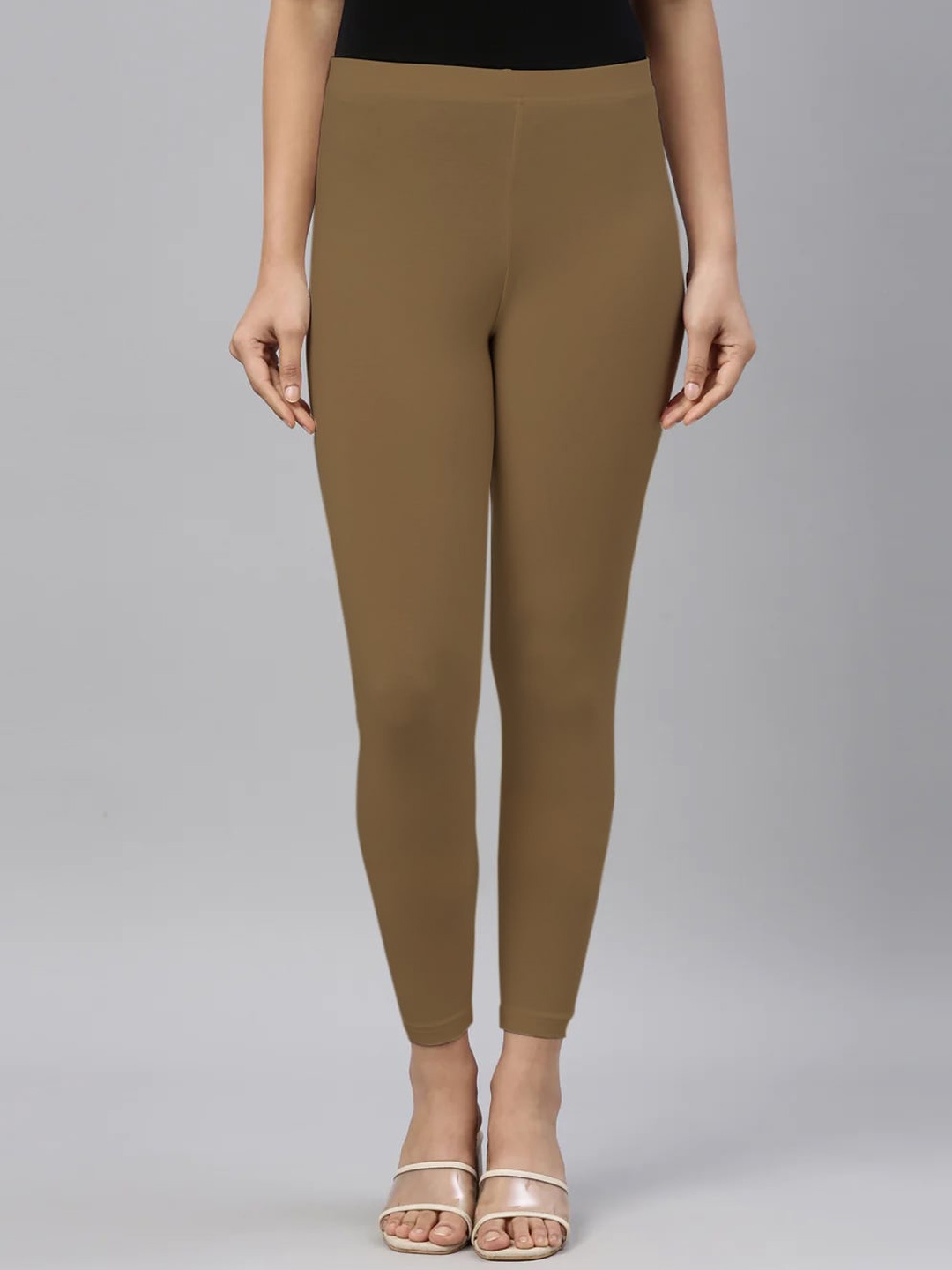 

SANADO Mid Rise Ankle Length Leggings, Taupe