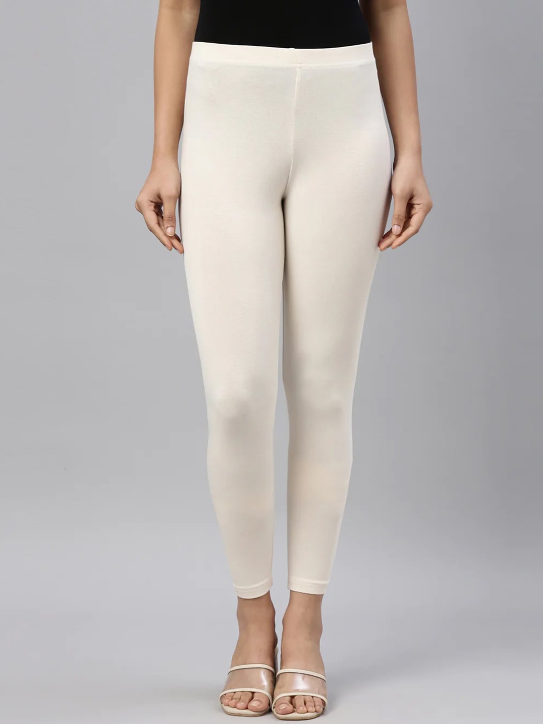 

SANADO Ankle Length Leggings, Off white