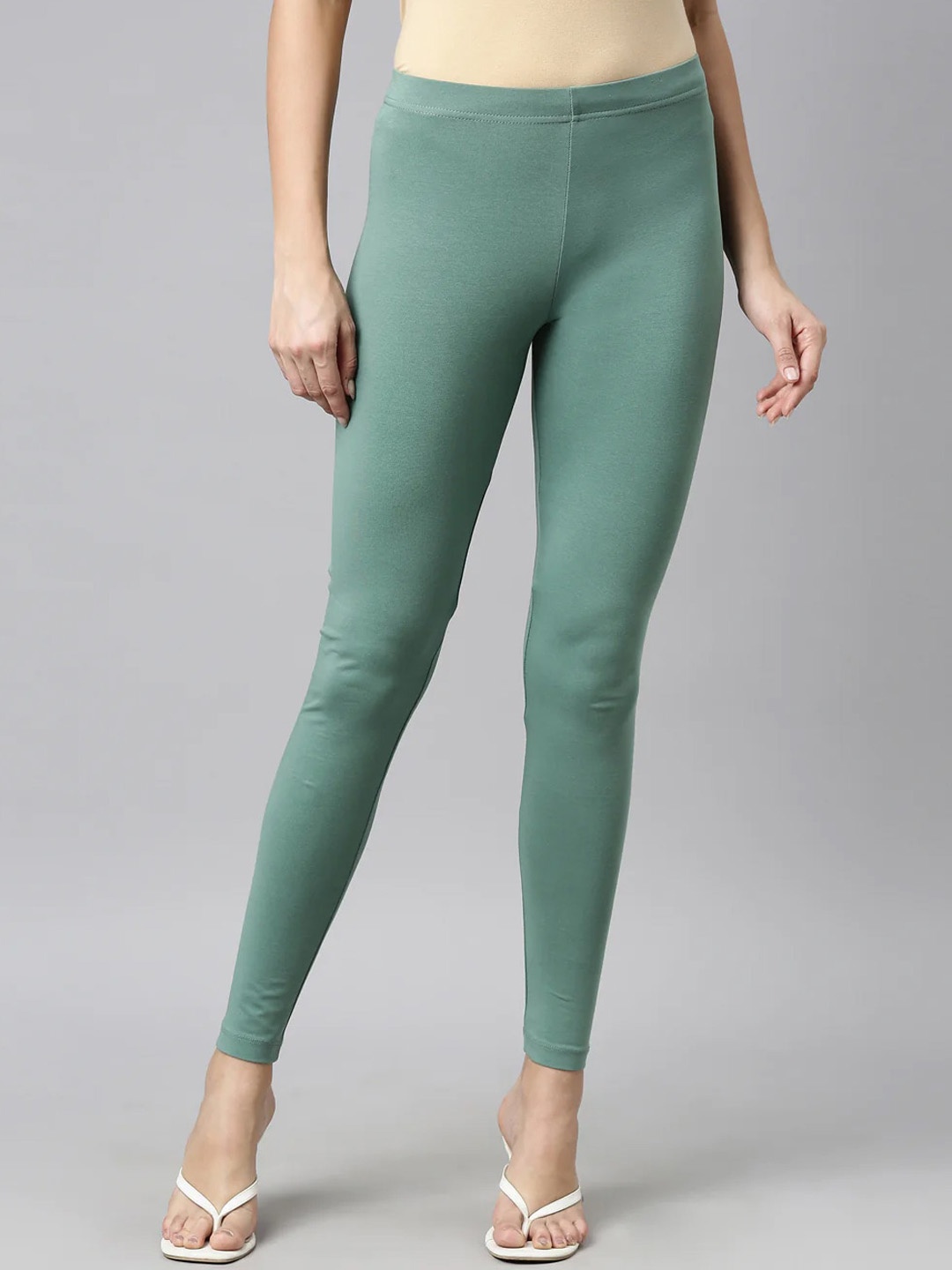 

SANADO Ankle Length Leggings, Green