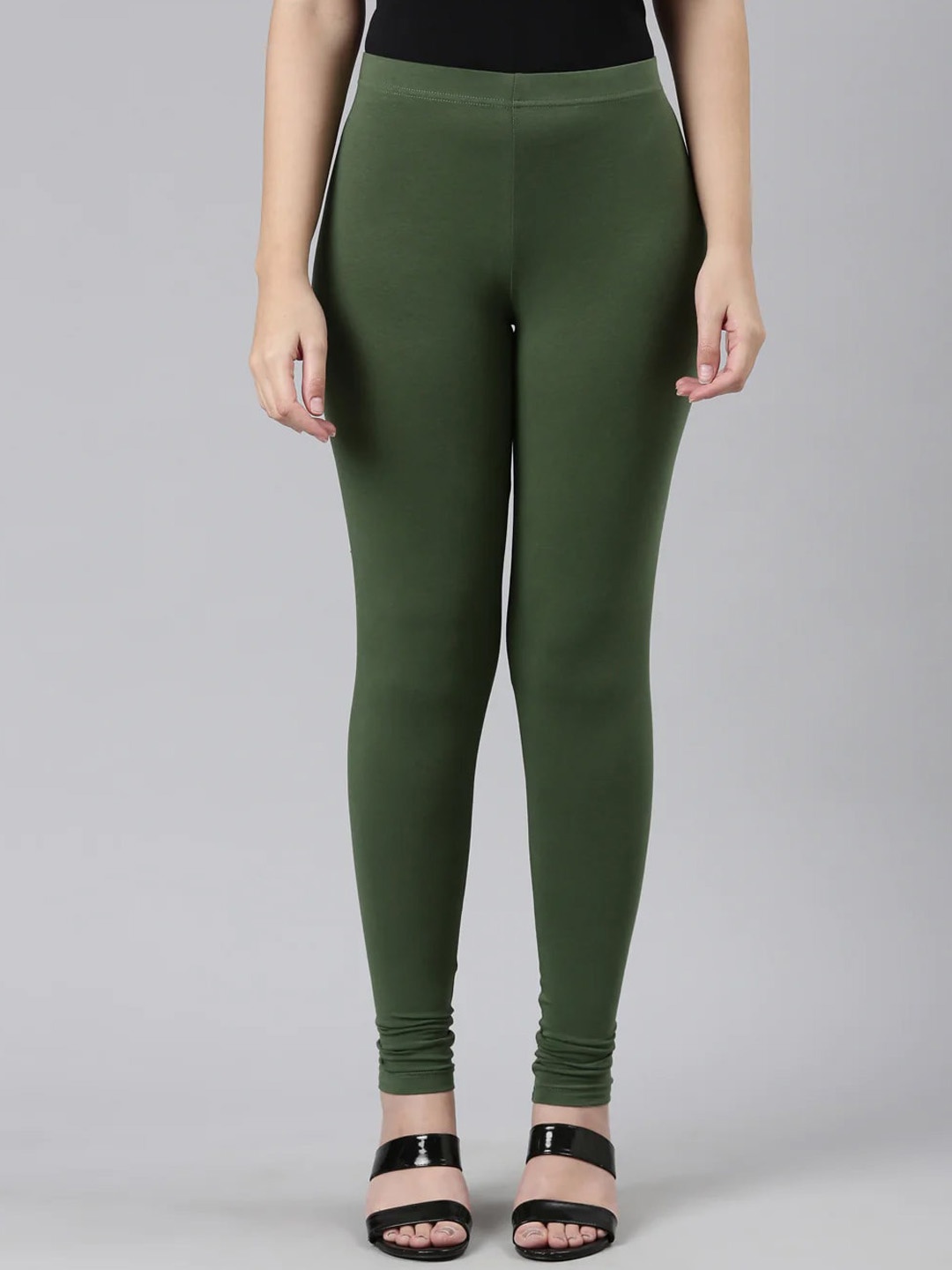 

SANADO Ankle Length Leggings, Green