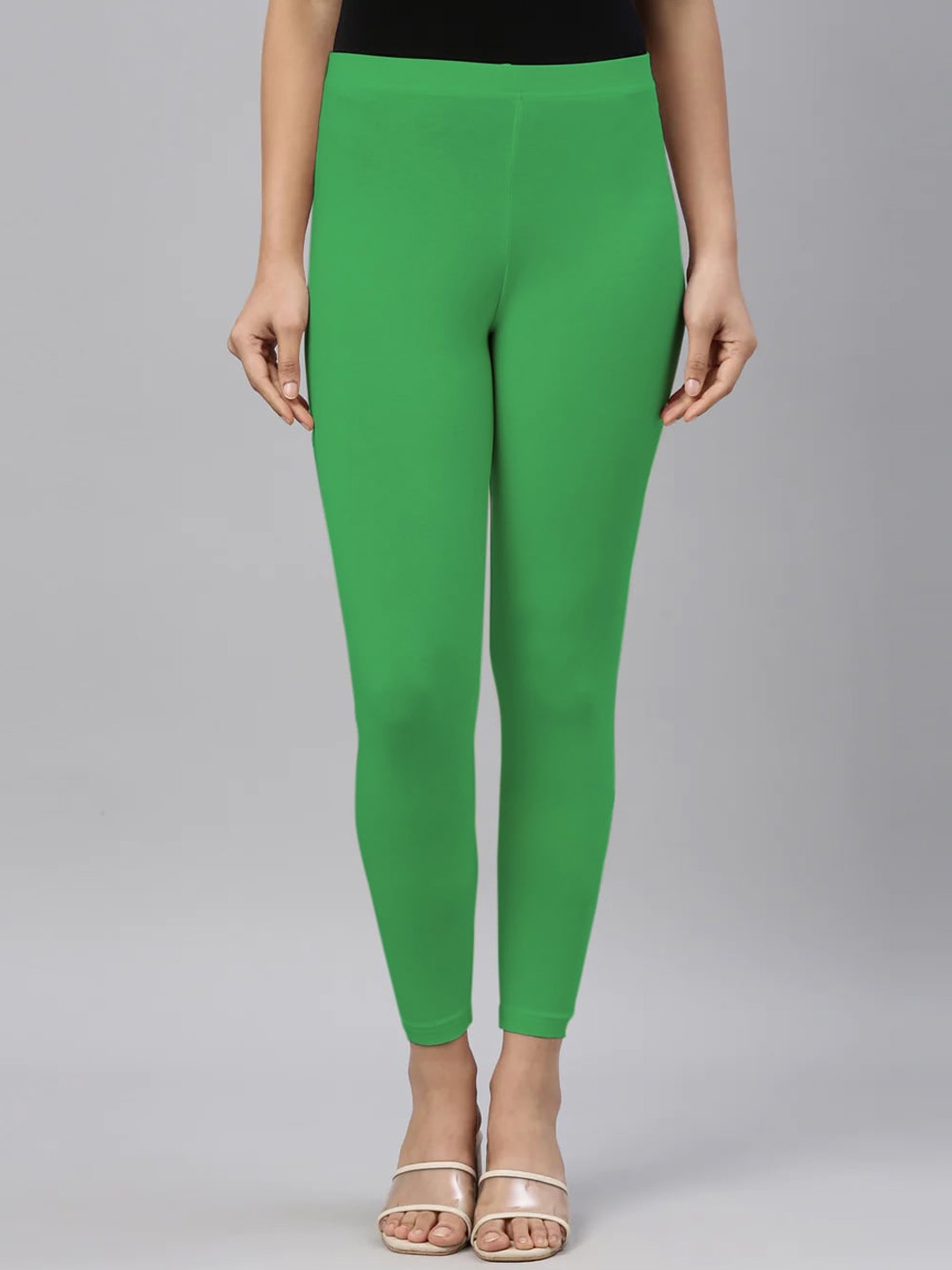 

SANADO Mid-Rise Ankle-Length Leggings, Green