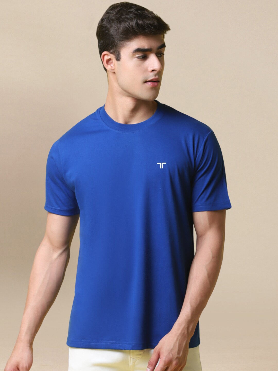 

1 Stop Fashion Round Neck T-shirt, Blue