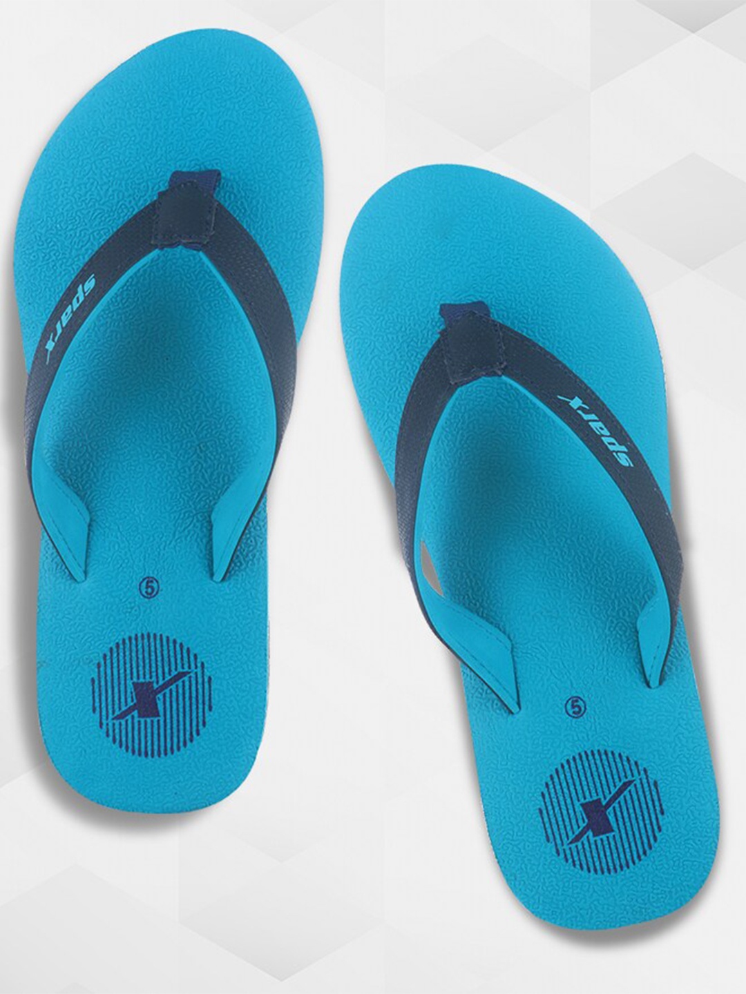 

Sparx Women Printed Synthetic Thong Flip-Flops, Blue
