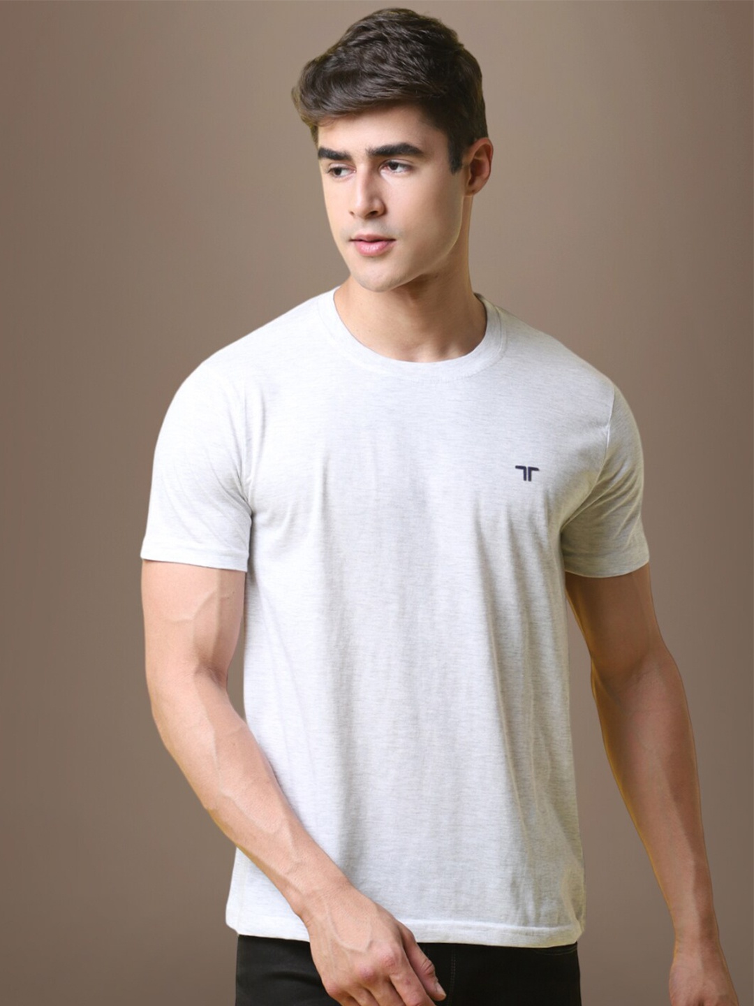 

1 Stop Fashion Round Neck Cotton T-shirt, White